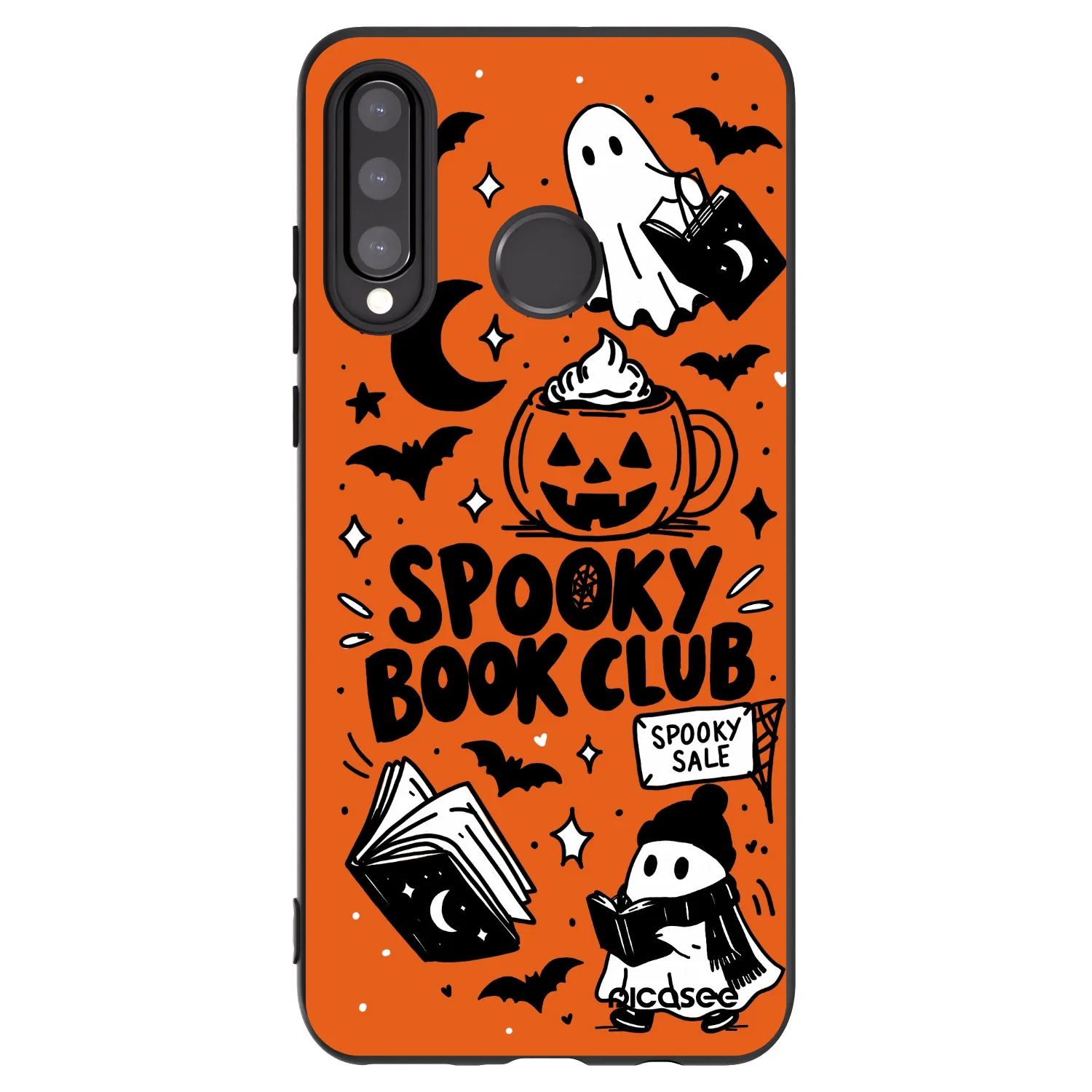 Picasee Huawei P30 Lite Hülle - Schwarzes Silikon - Spooky book club