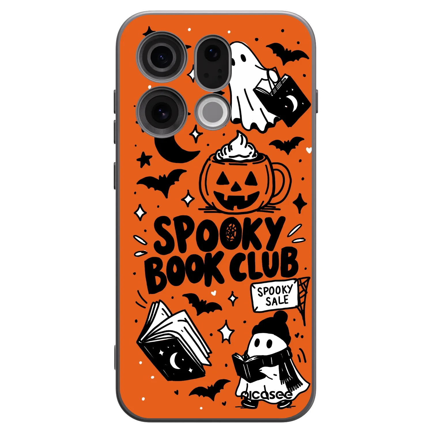 Picasee OPPO Find X9 Hülle - Schwarzes Silikon - Spooky book club