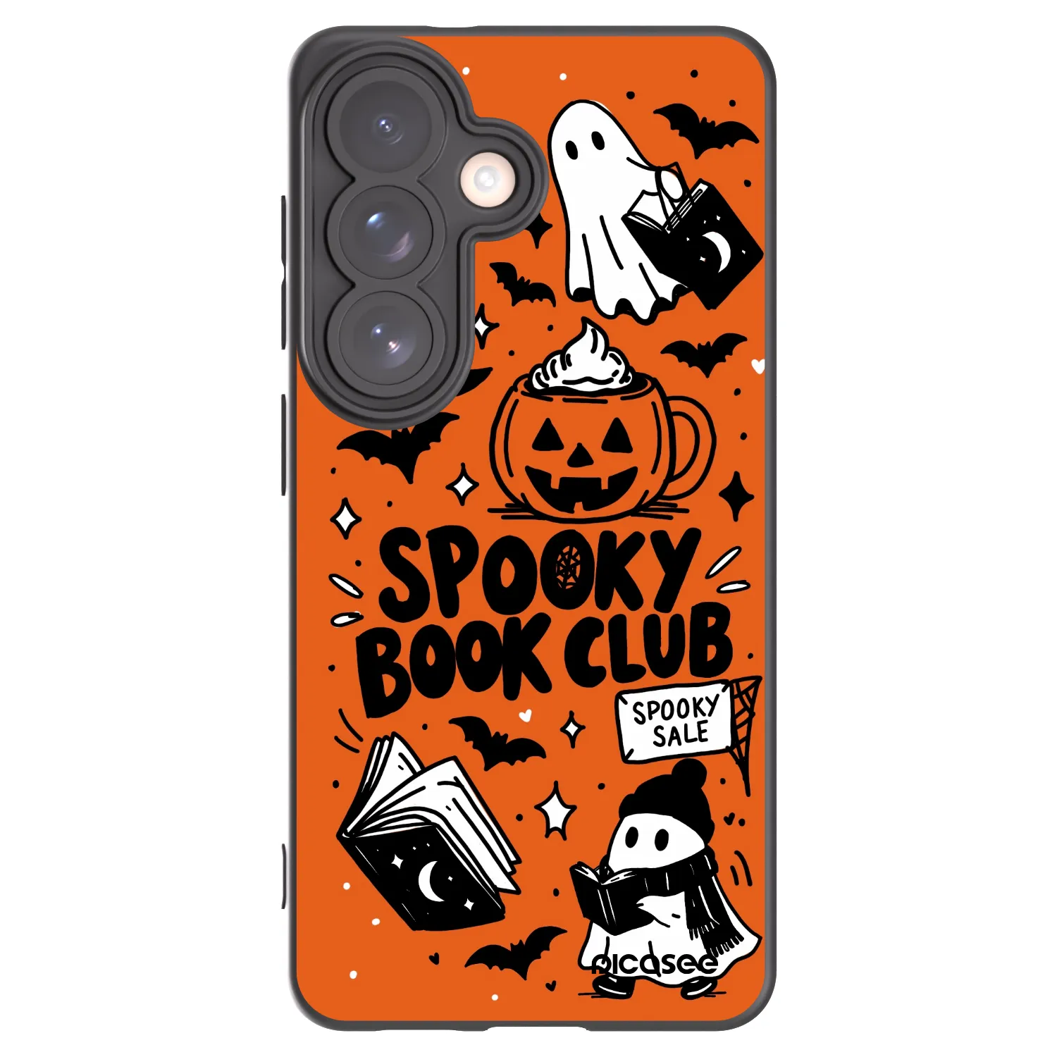 Picasee Samsung Galaxy S26 Hülle - Schwarzes Silikon - Spooky book club