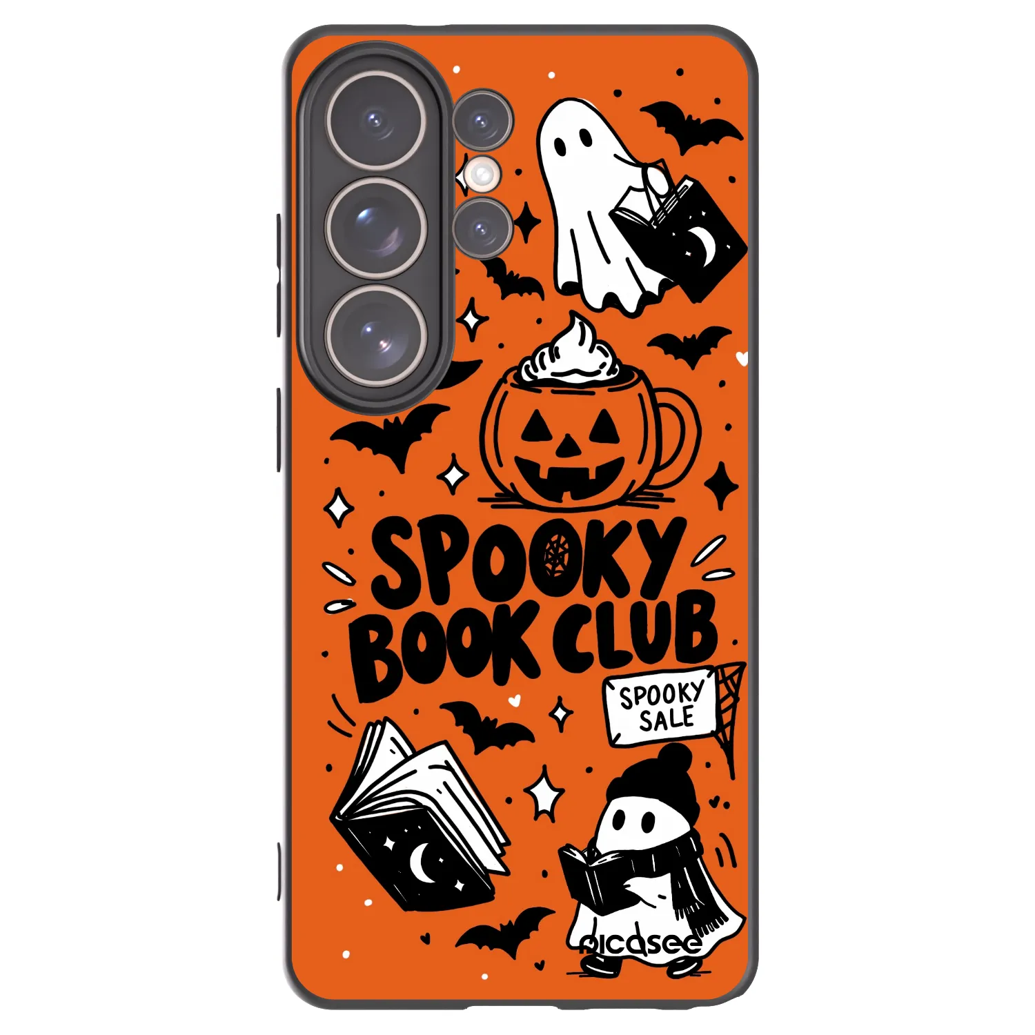 Picasee Samsung Galaxy S26 Ultra Hülle - Schwarzes Silikon - Spooky book club