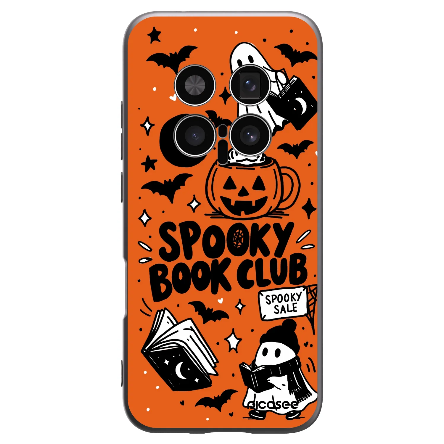 Picasee Honor Magic8 Pro 5G Hülle - Schwarzes Silikon - Spooky book club