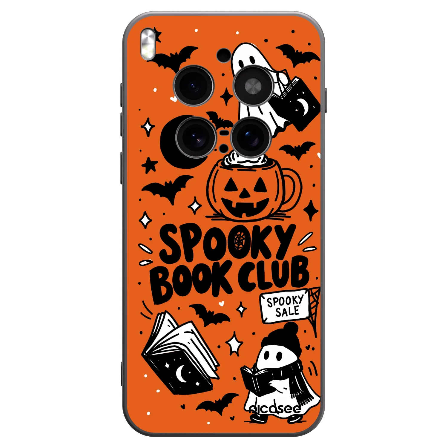 Picasee Vivo X300 Pro Hülle - Schwarzes Silikon - Spooky book club