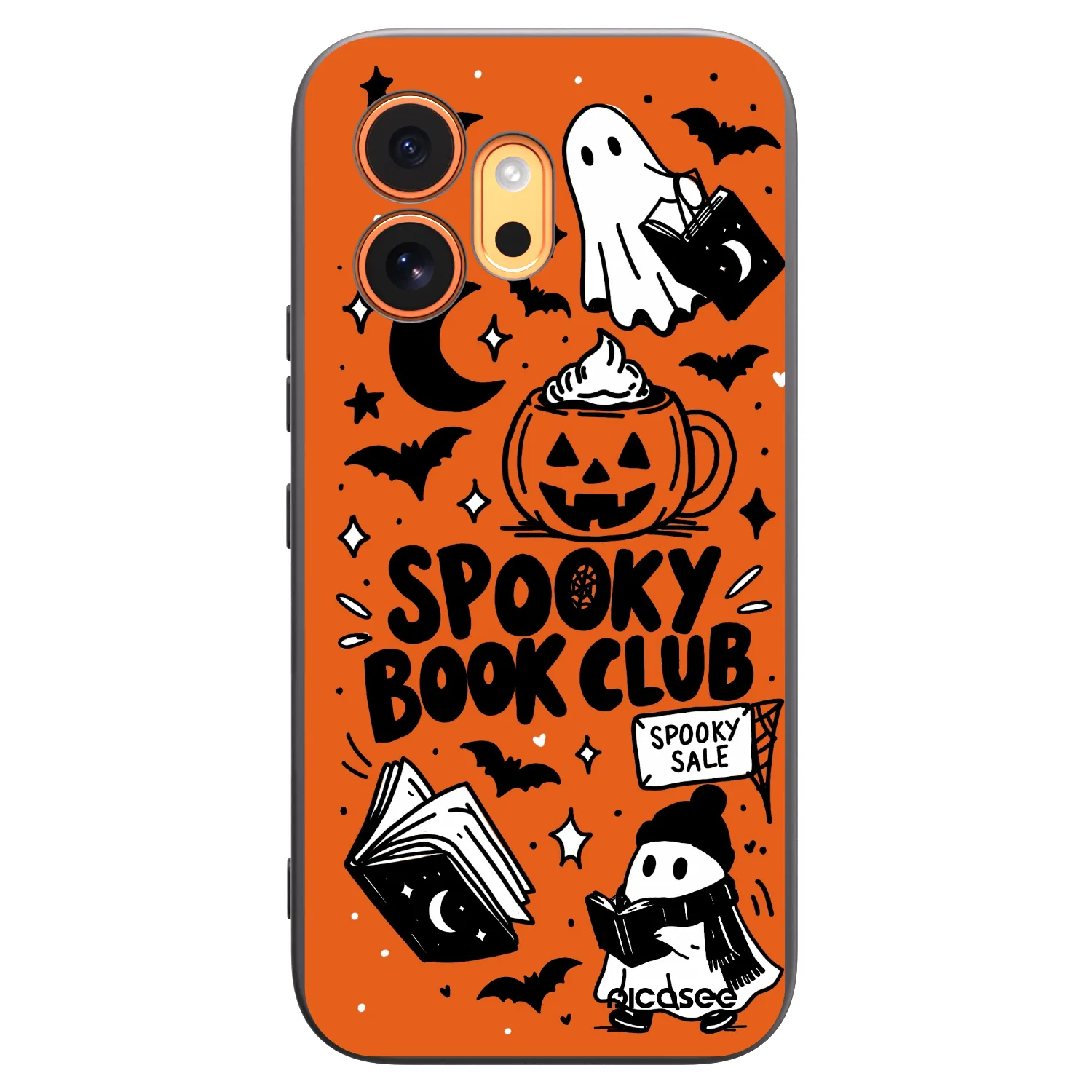 Picasee Honor 600 Hülle - Schwarzes Silikon - Spooky book club