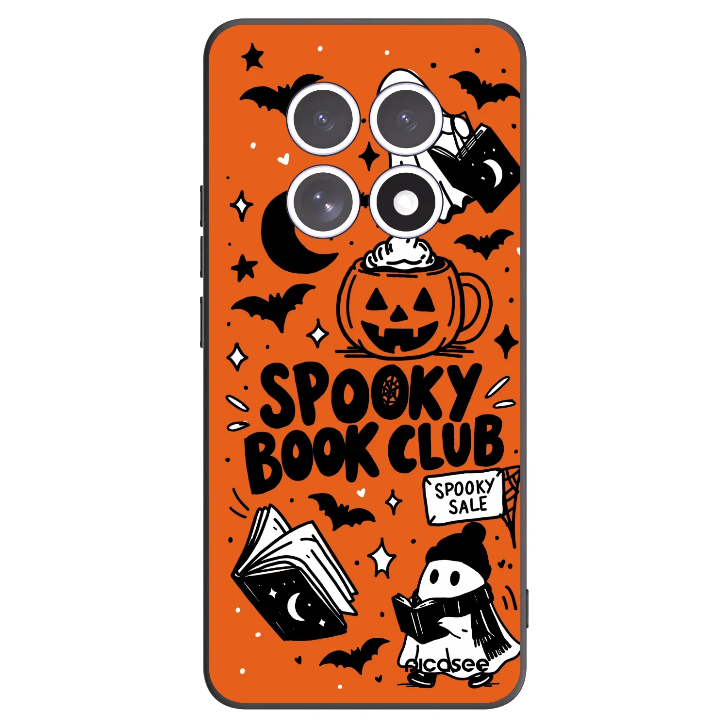 Picasee Xiaomi Redmi Note 15 5G Hülle - Schwarzes Silikon - Spooky book club