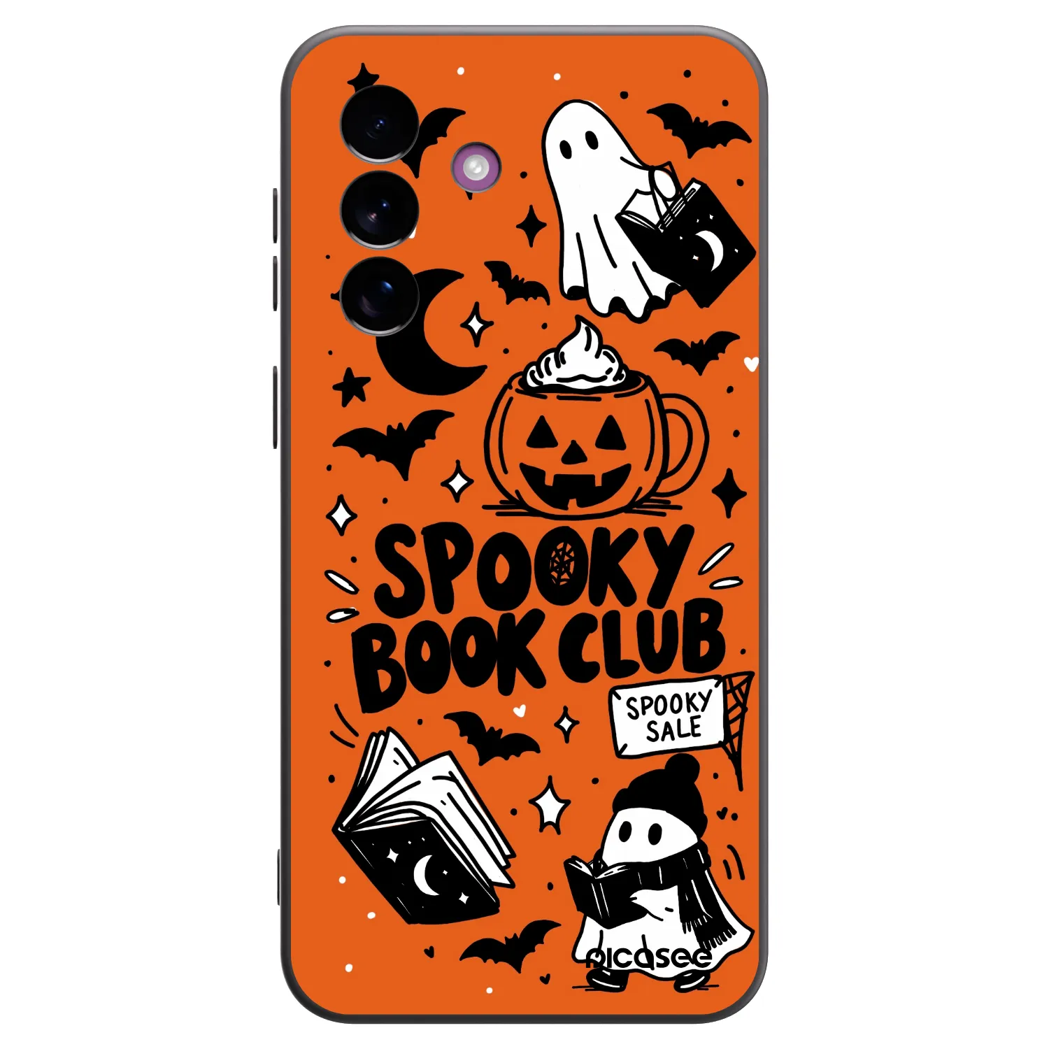 Picasee Samsung Galaxy A37 Hülle - Schwarzes Silikon - Spooky book club