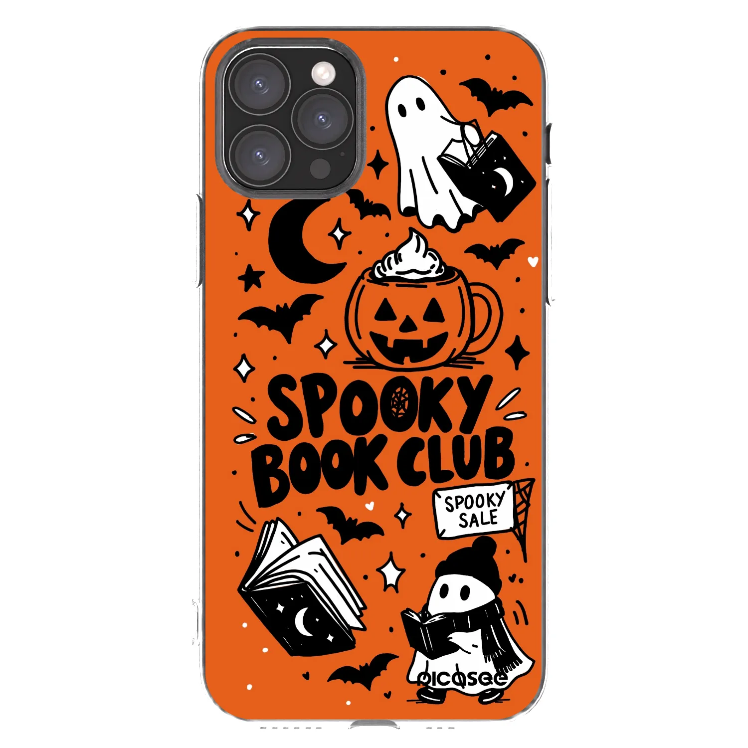 Picasee Apple iPhone 11 Pro Hülle - Transparentes Silikon - Spooky book club