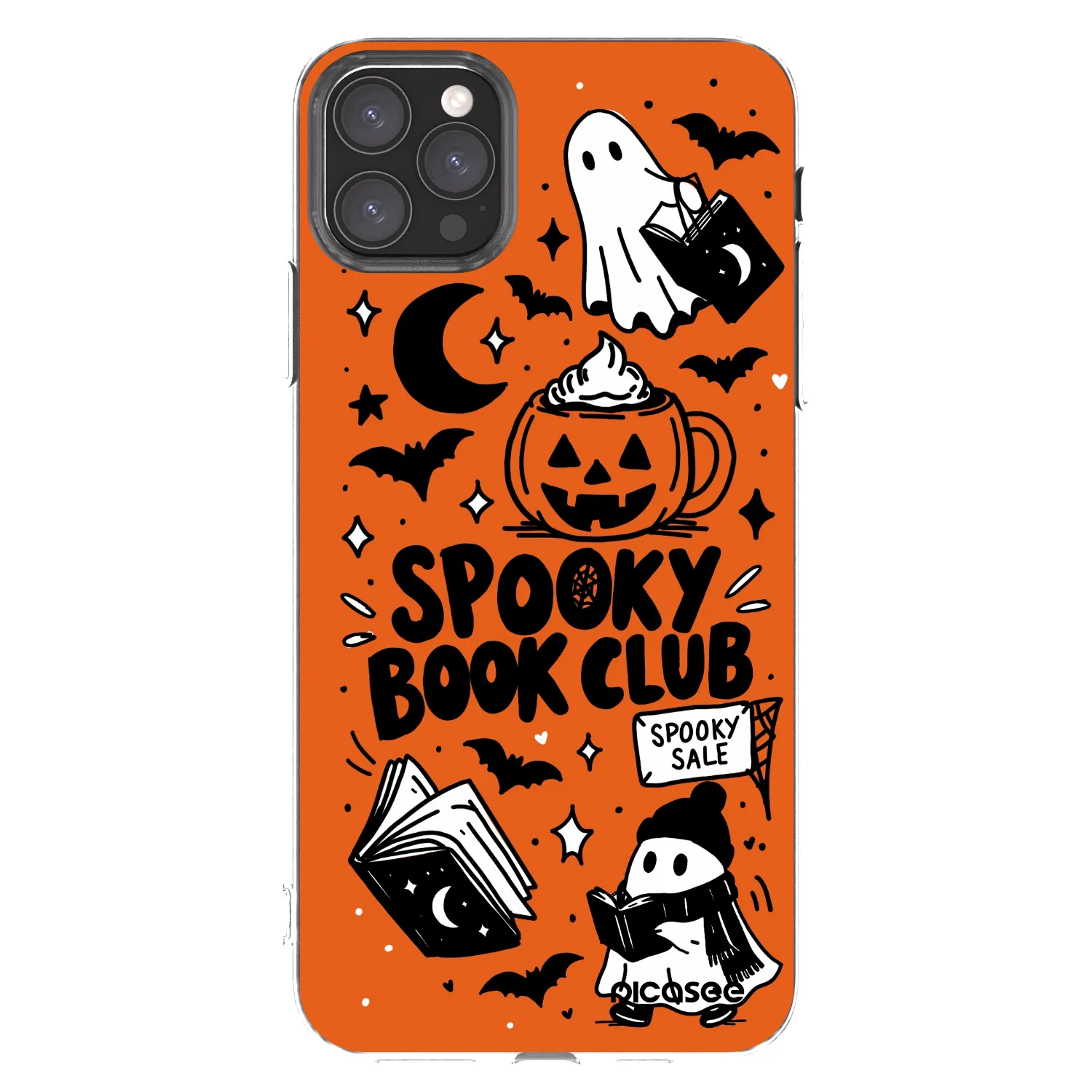 Picasee Apple iPhone 11 Pro Max Hülle - Transparentes Silikon - Spooky book club