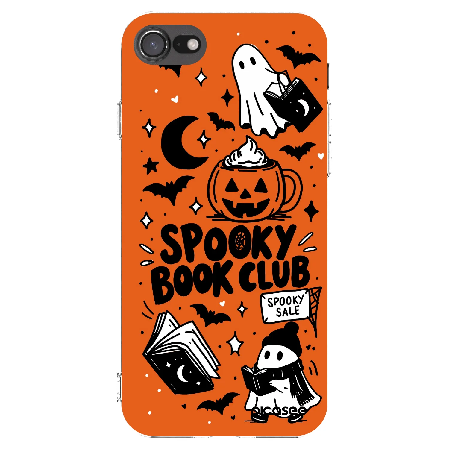 Picasee Apple iPhone 8 Hülle - Transparentes Silikon - Spooky book club