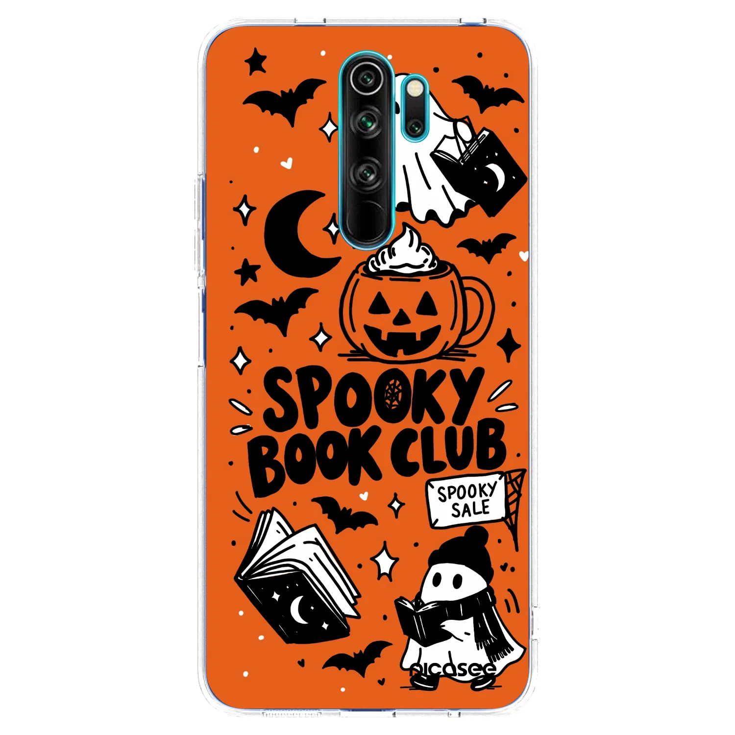 Picasee Xiaomi Redmi Note 8 Pro Hülle - Transparentes Silikon - Spooky book club