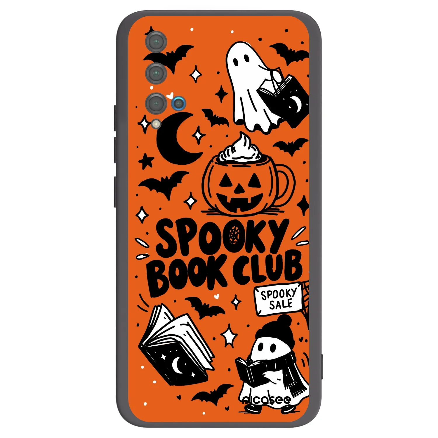 Picasee Huawei Nova 5T Hülle - Schwarzes Silikon - Spooky book club