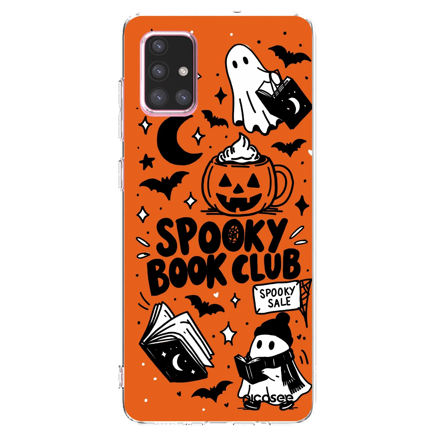 Picasee Samsung Galaxy A71 A715F Hülle - Transparentes Silikon - Spooky book club