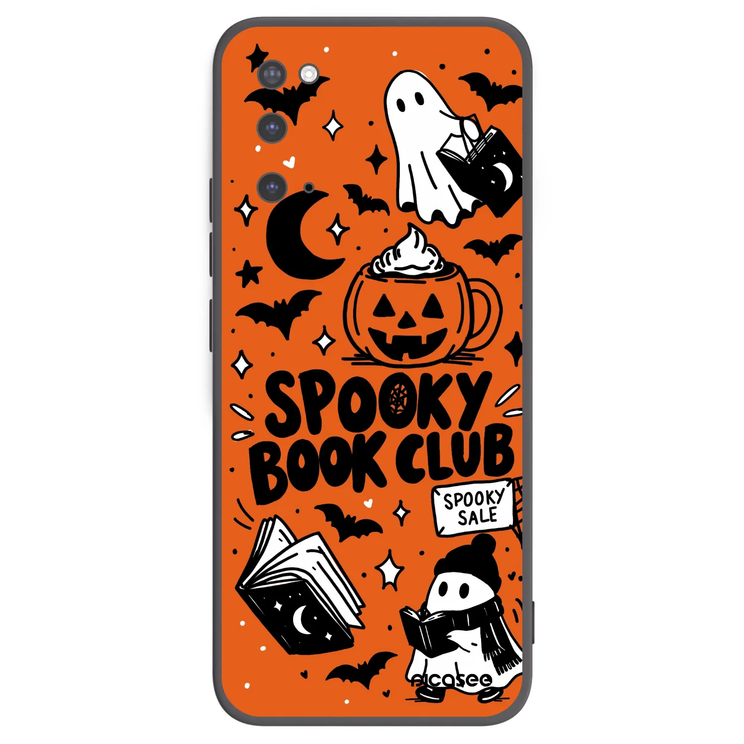 Picasee Samsung Galaxy S20 G980F Hülle - Schwarzes Silikon - Spooky book club