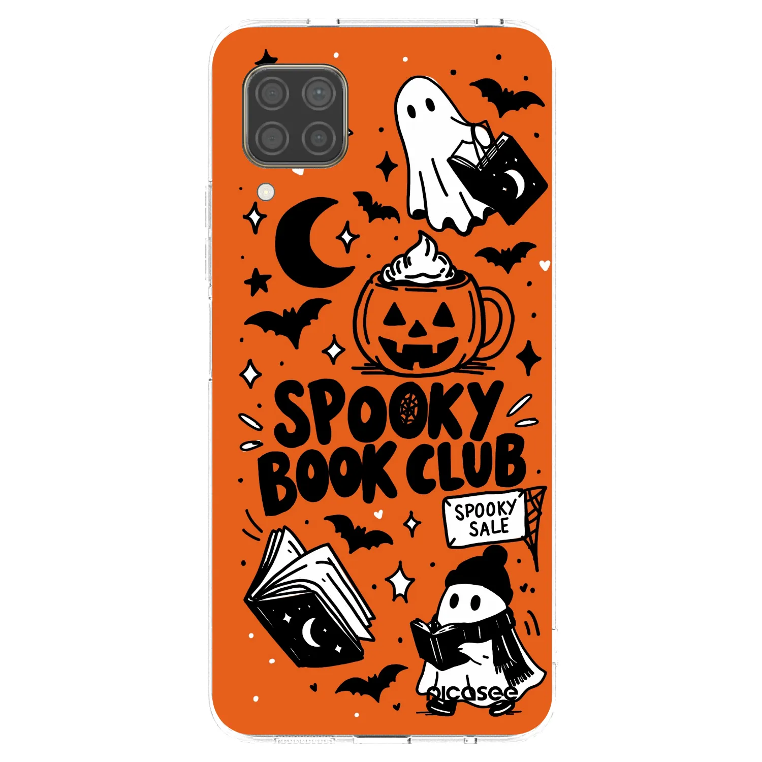 Picasee Huawei P40 Lite Hülle - Transparentes Silikon - Spooky book club