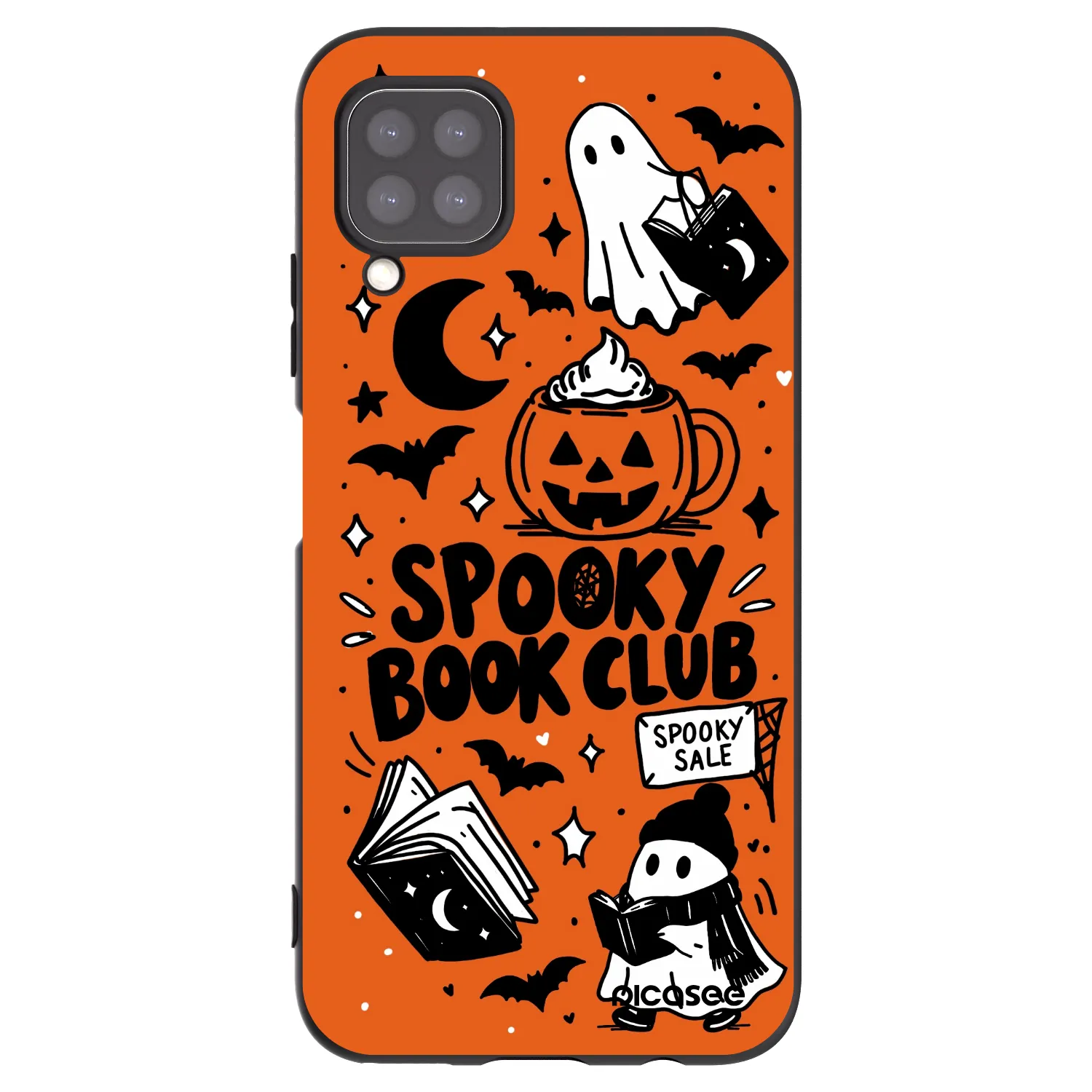 Picasee Huawei P40 Lite Hülle - Schwarzes Silikon - Spooky book club