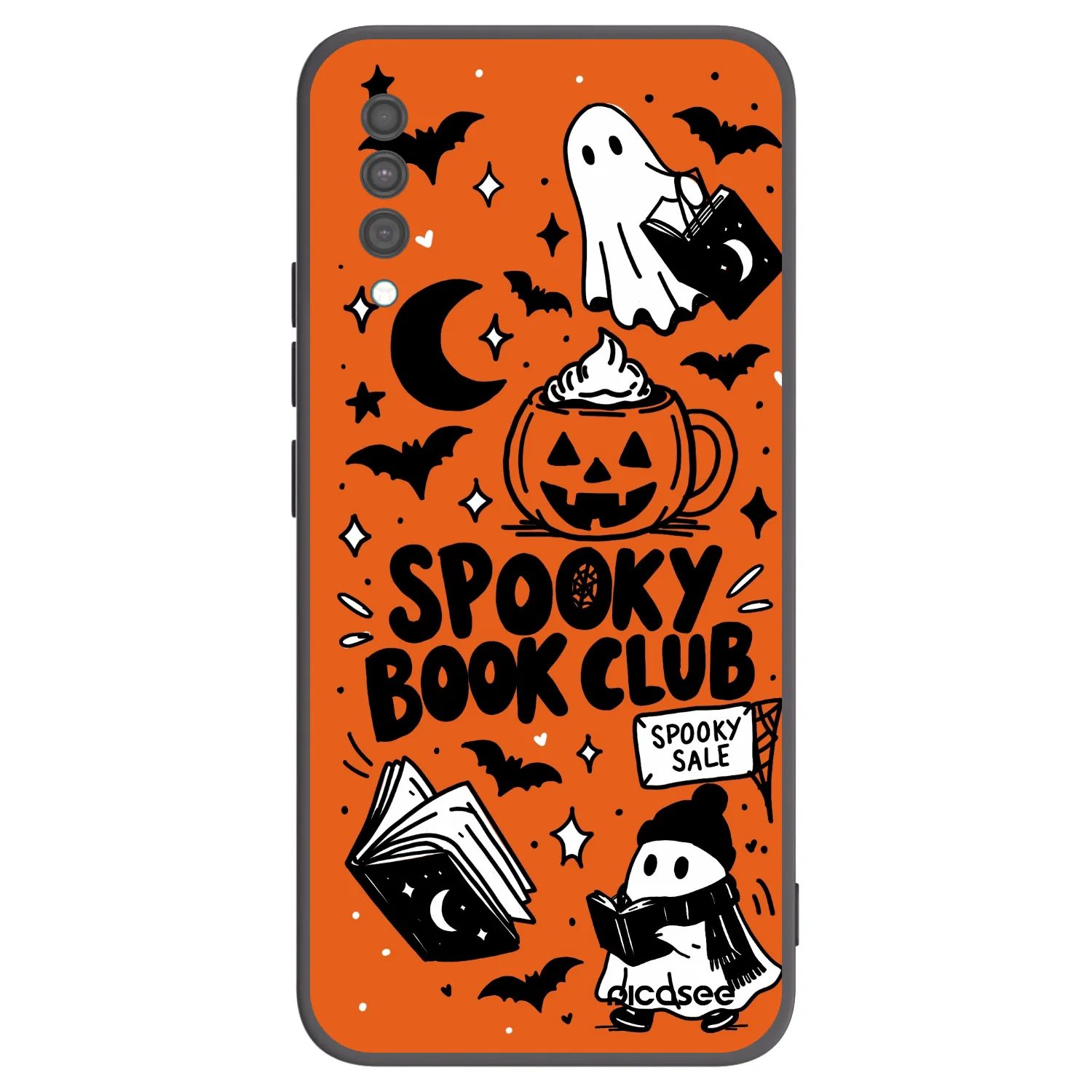 Picasee Samsung Galaxy A30s A307F Hülle - Schwarzes Silikon - Spooky book club