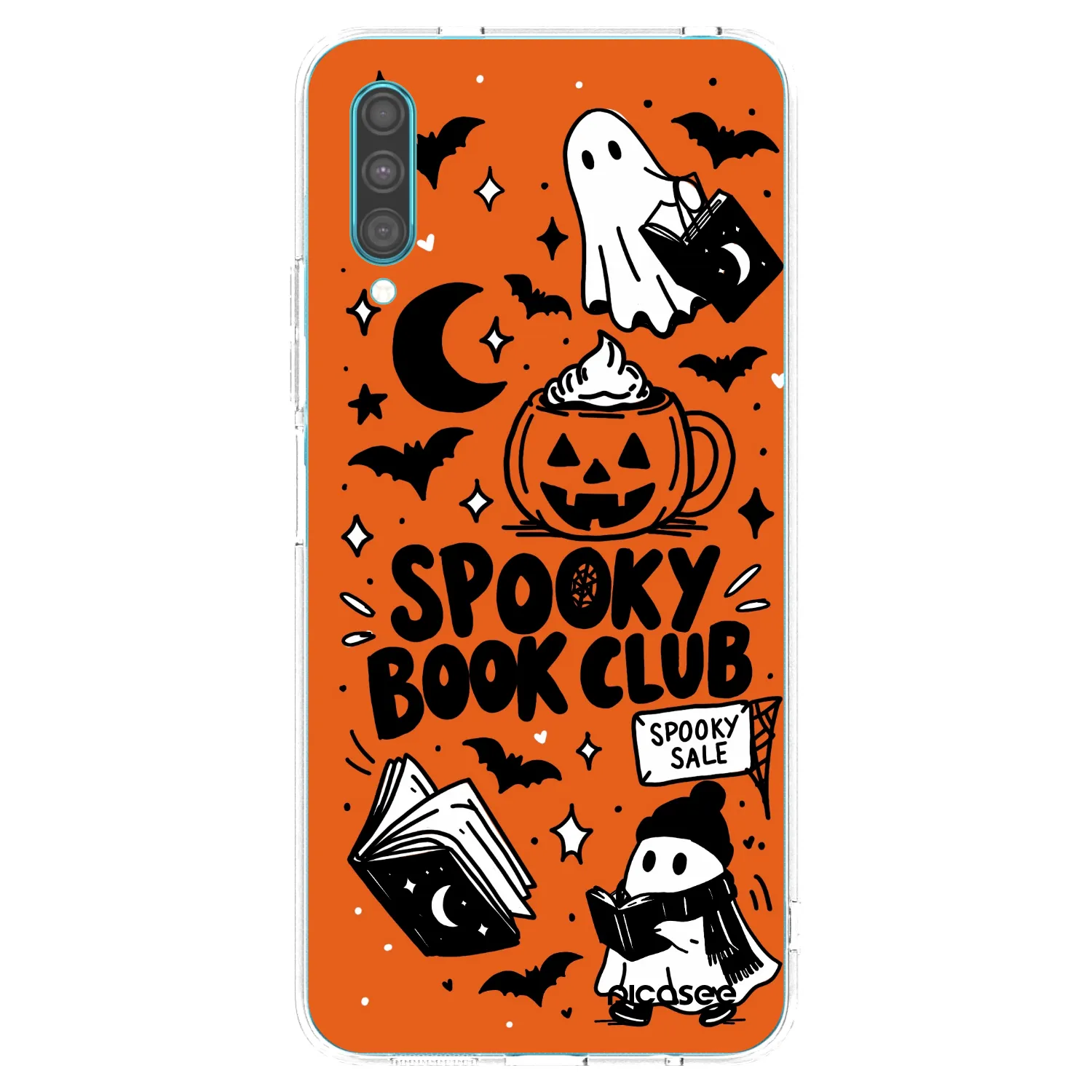 Picasee Samsung Galaxy A30s A307F Hülle - Transparentes Silikon - Spooky book club