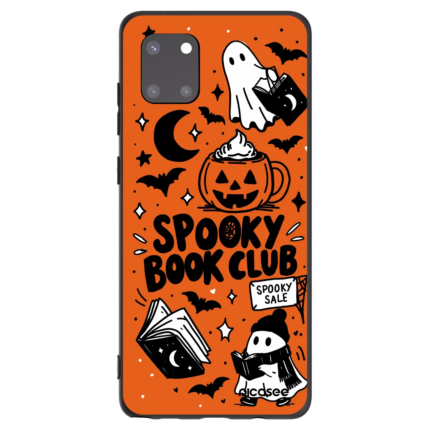 Picasee Samsung Galaxy Note 10 Lite N770F Hülle - Schwarzes Silikon - Spooky book club