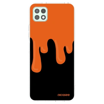 Picasee Samsung Galaxy A22 A226B 5G Hülle - Transparentes Silikon - Orange spooky