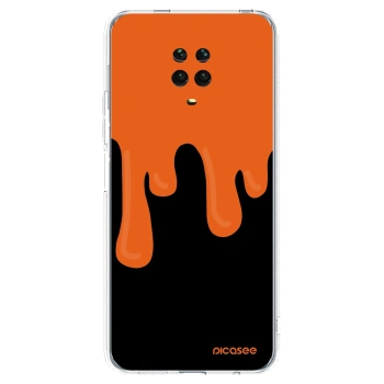 Picasee Xiaomi Redmi Note 9S Hülle - Transparentes Silikon - Orange spooky
