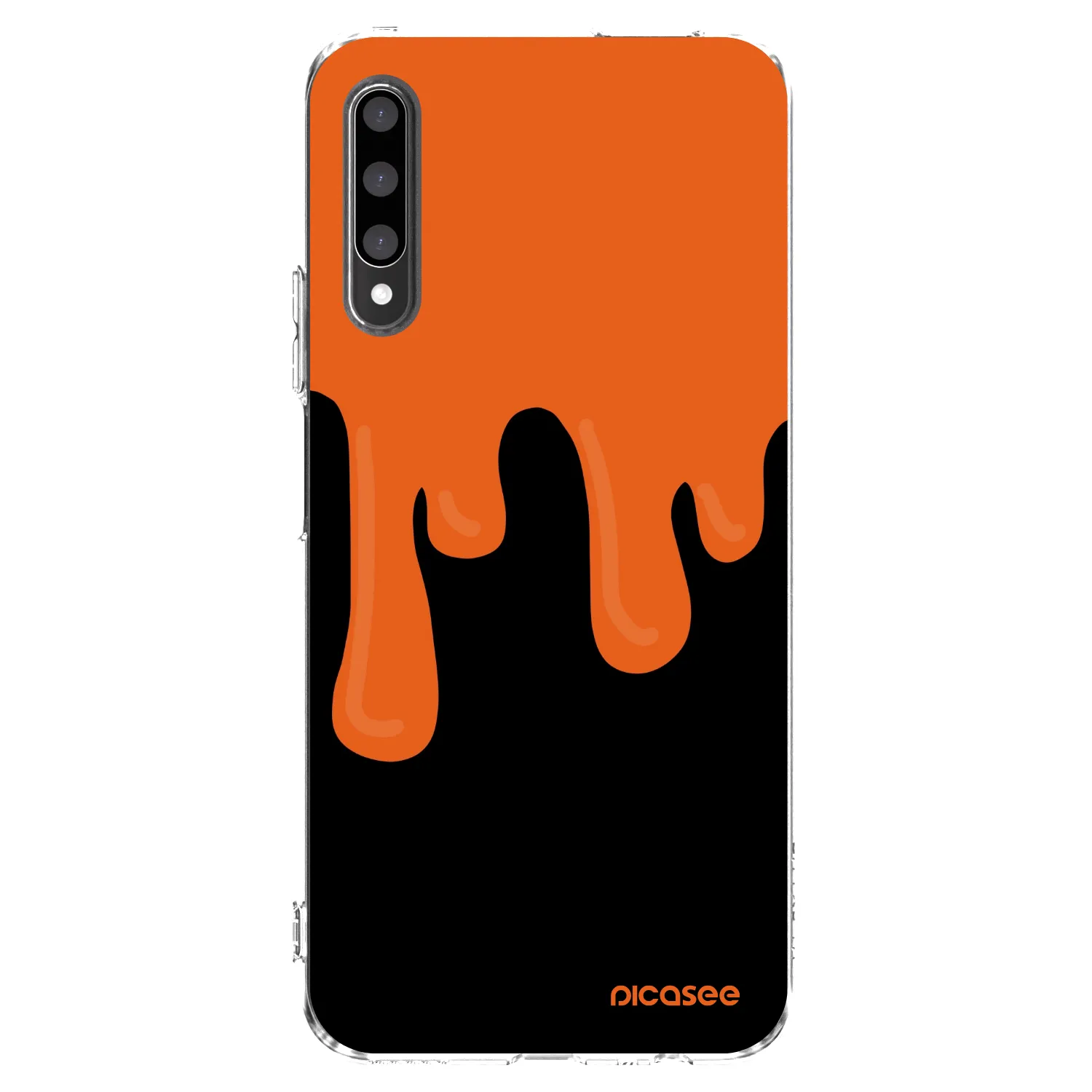 Picasee Honor 9X Pro Hülle - Transparentes Silikon - Orange spooky