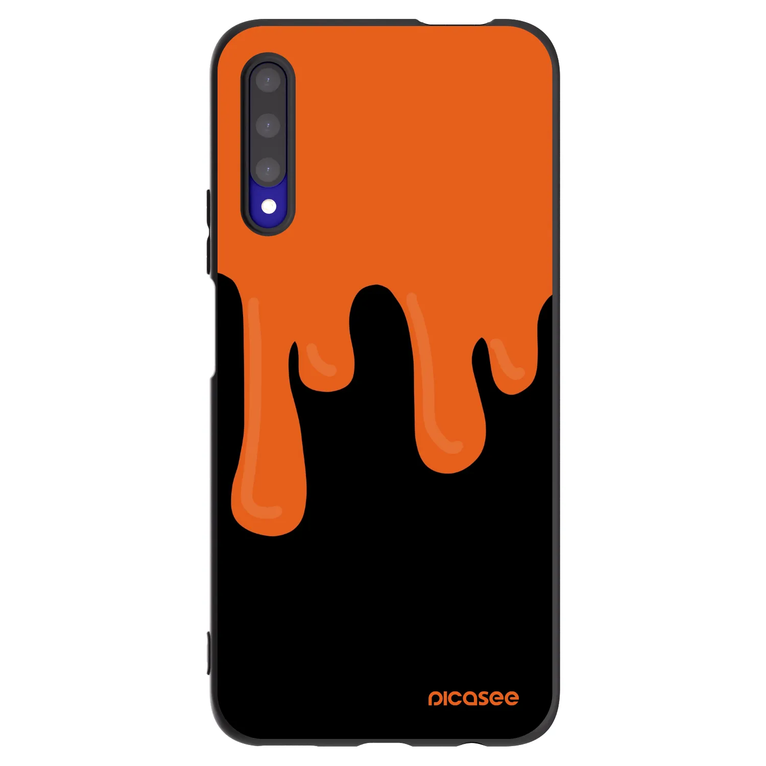 Picasee Honor 9X Pro Hülle - Schwarzes Silikon - Orange spooky