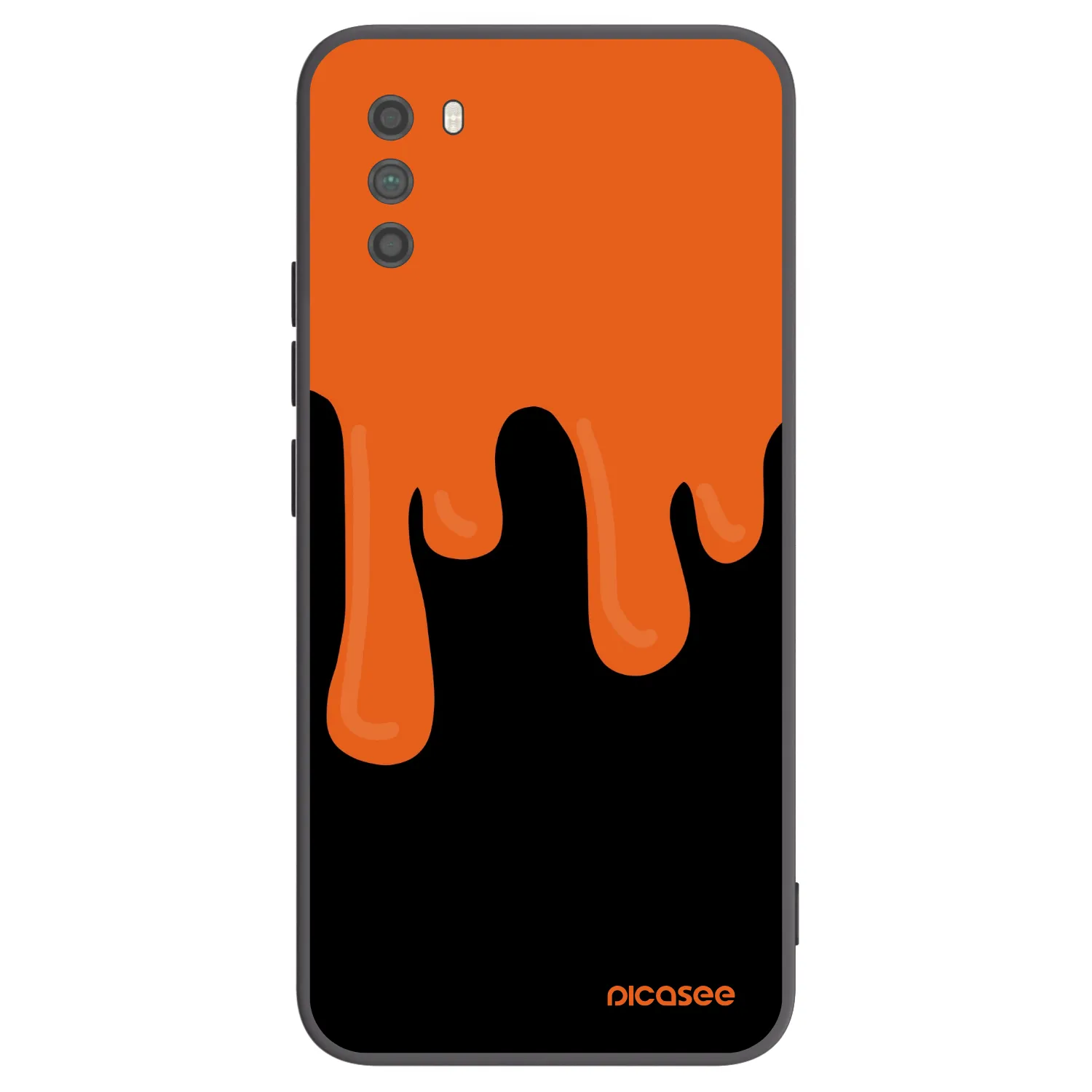 Picasee Xiaomi Poco M3 Hülle - Schwarzes Silikon - Orange spooky