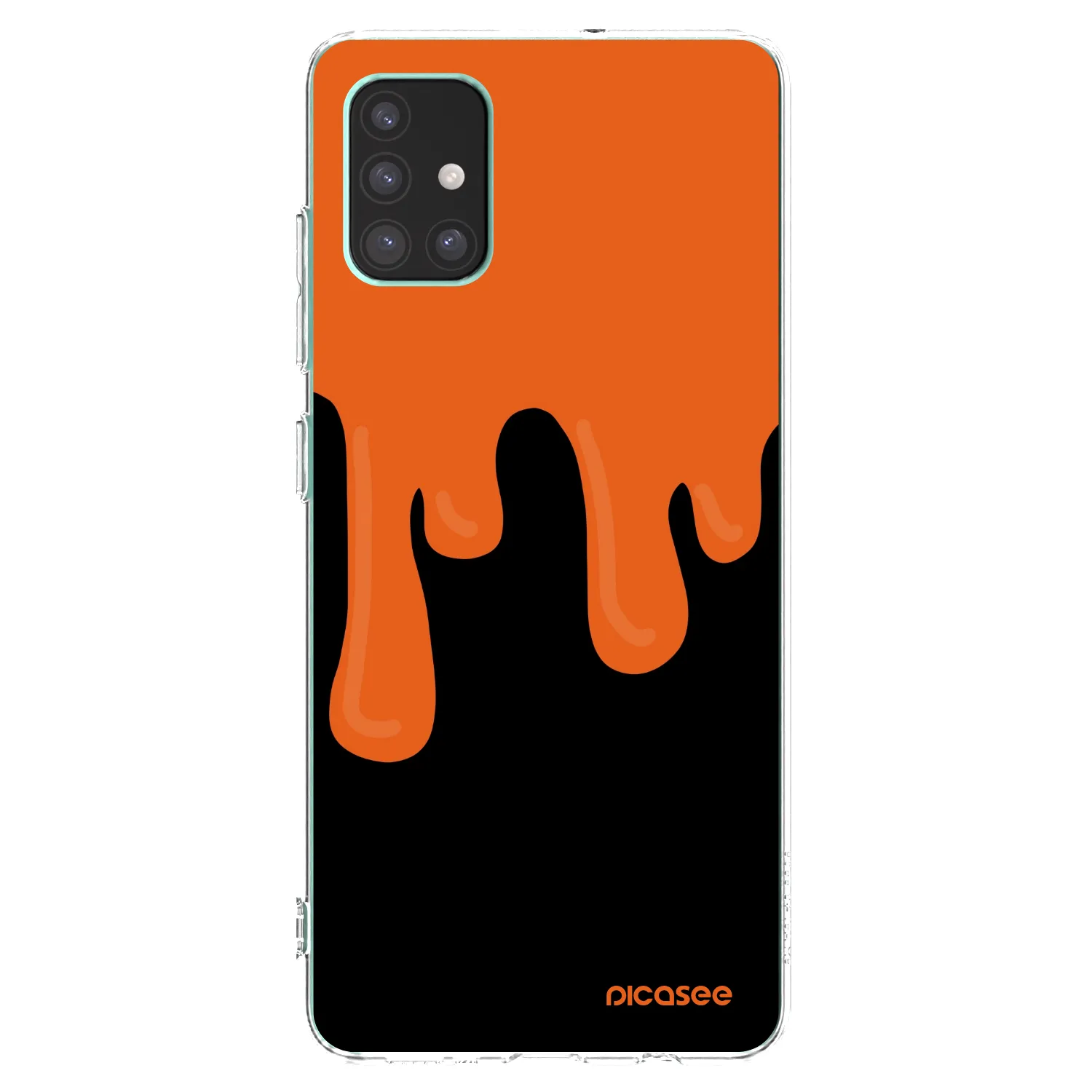 Picasee Samsung Galaxy M51 M515F Hülle - Transparentes Silikon - Orange spooky