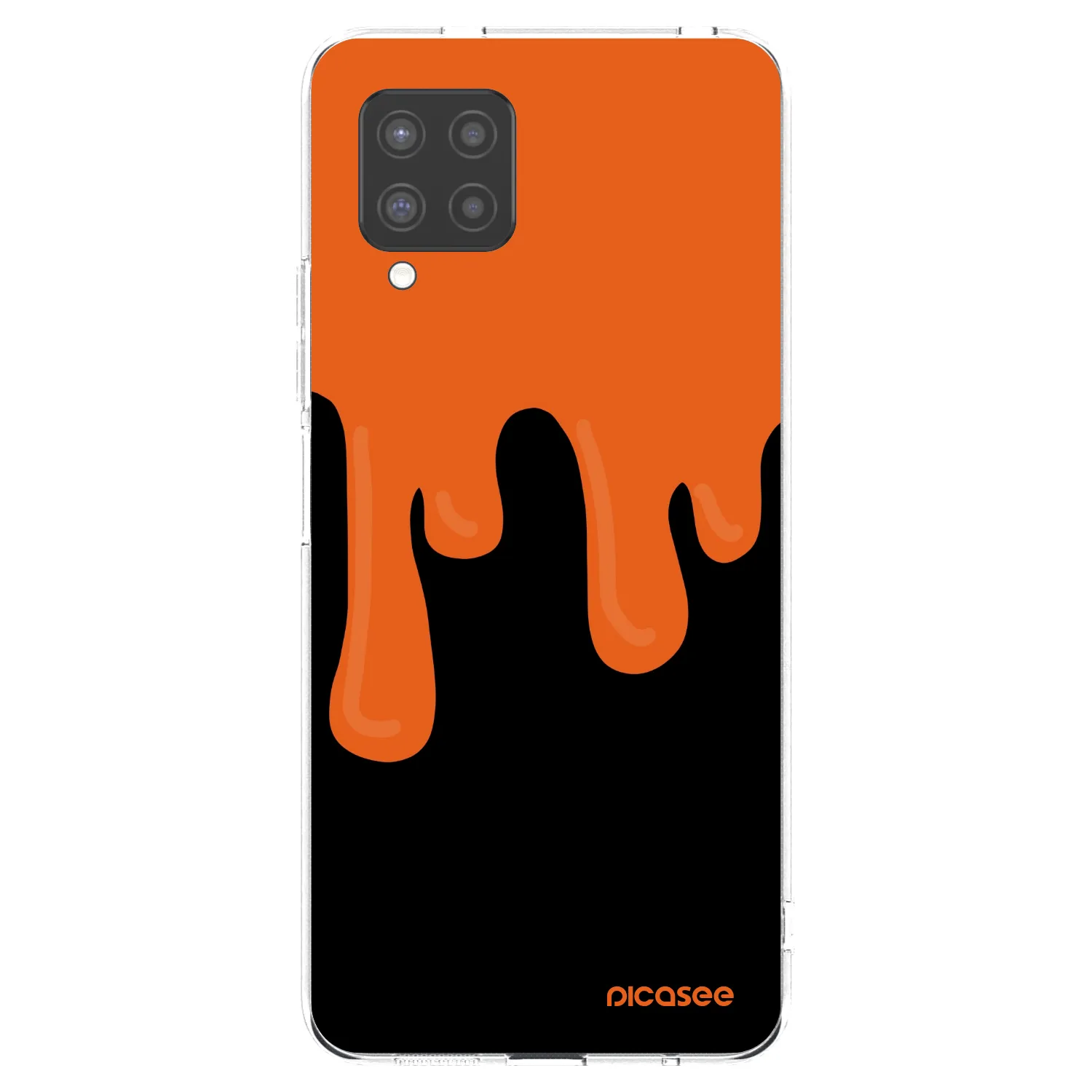 Picasee Samsung Galaxy A42 A426B Hülle - Transparentes Silikon - Orange spooky