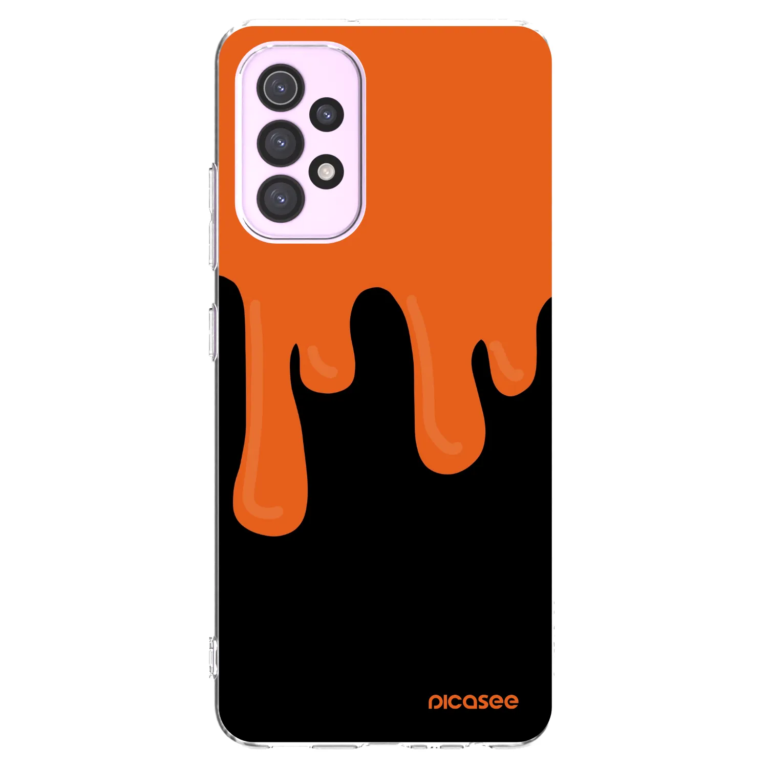 Picasee Samsung Galaxy A32 5G A326B Hülle - Transparentes Silikon - Orange spooky