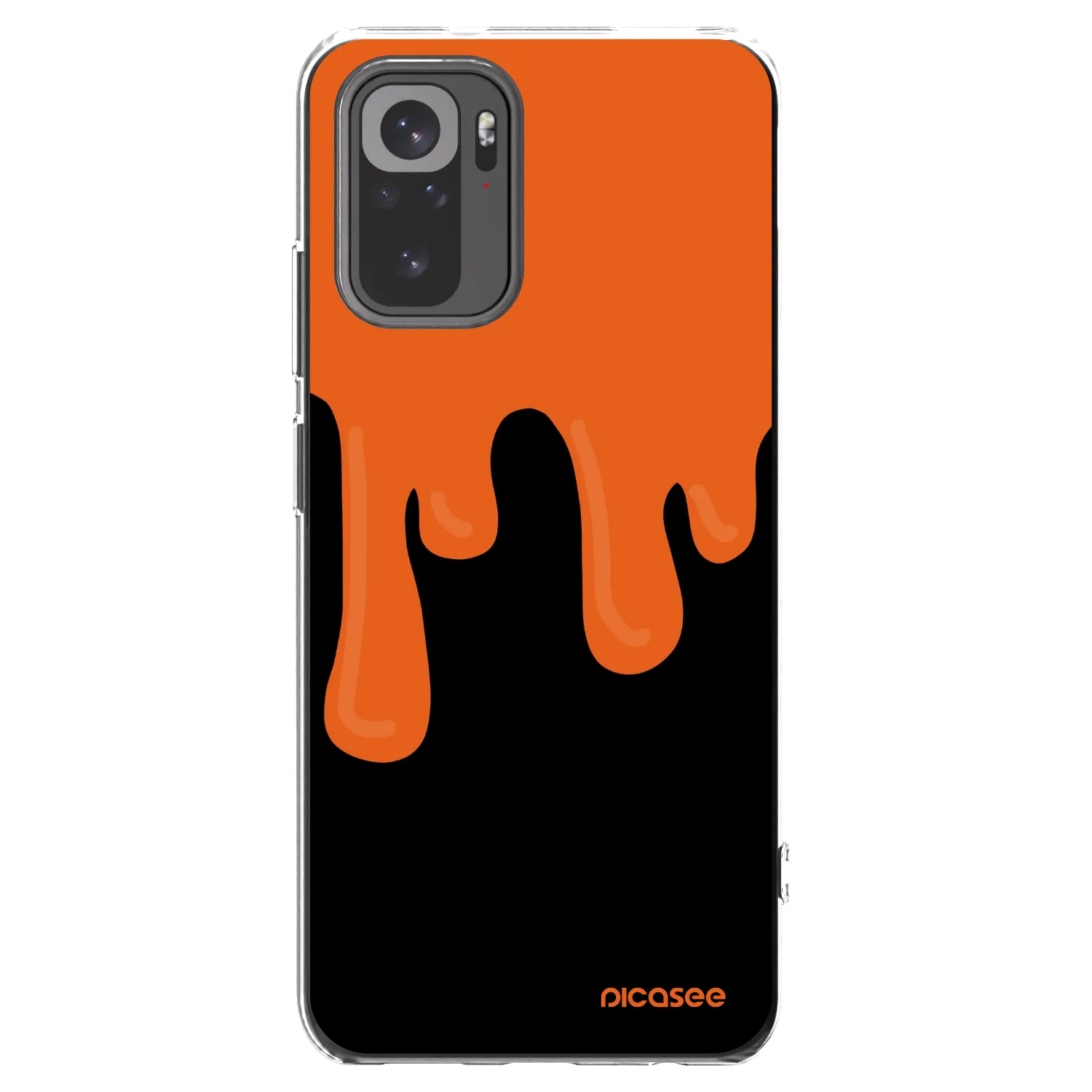 Picasee Xiaomi Redmi Note 10S Hülle - Transparentes Silikon - Orange spooky