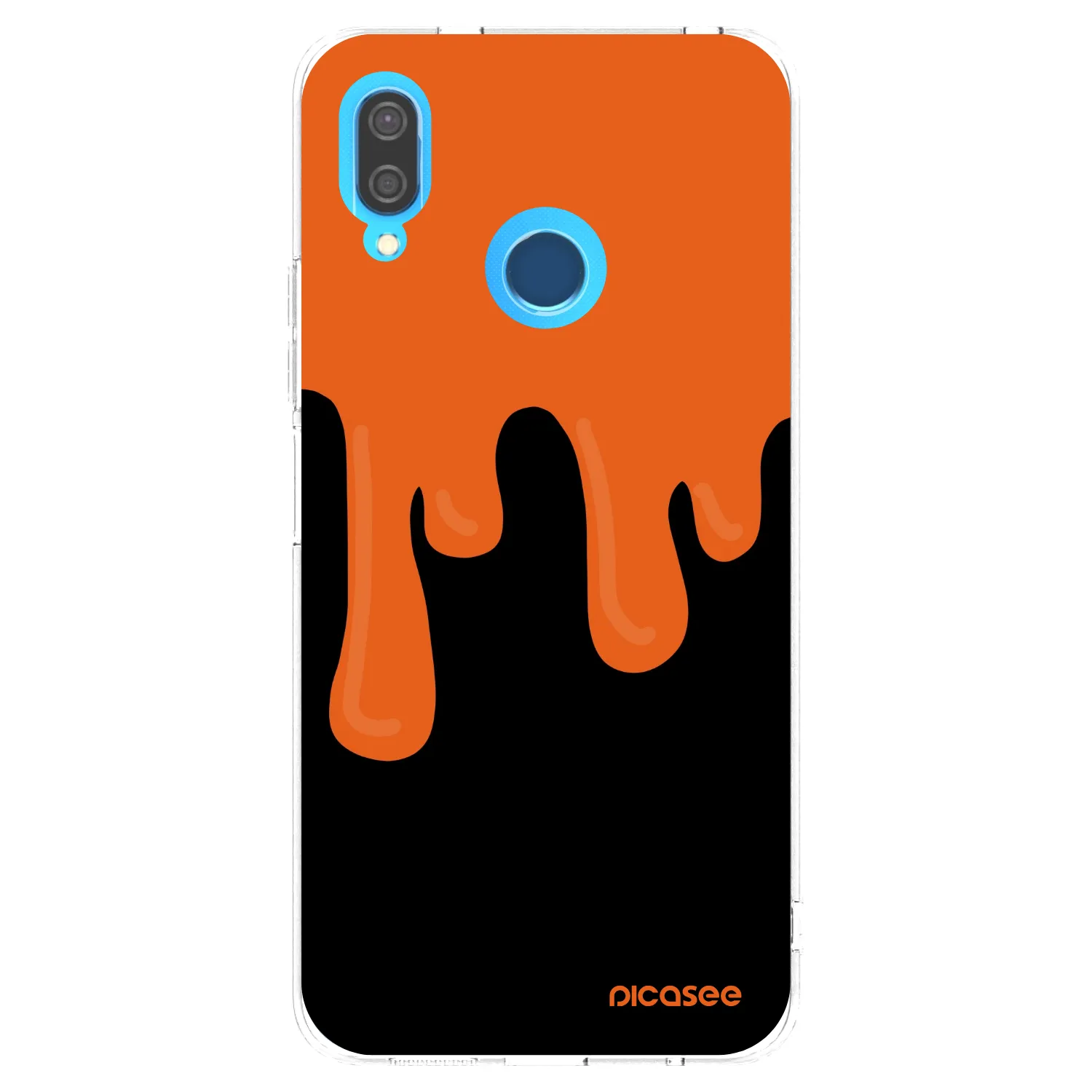 Picasee Huawei P20 Lite Hülle - Transparentes Silikon - Orange spooky