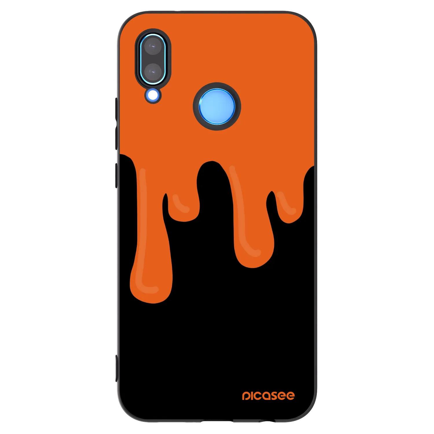 Picasee Huawei P20 Lite Hülle - Schwarzes Silikon - Orange spooky