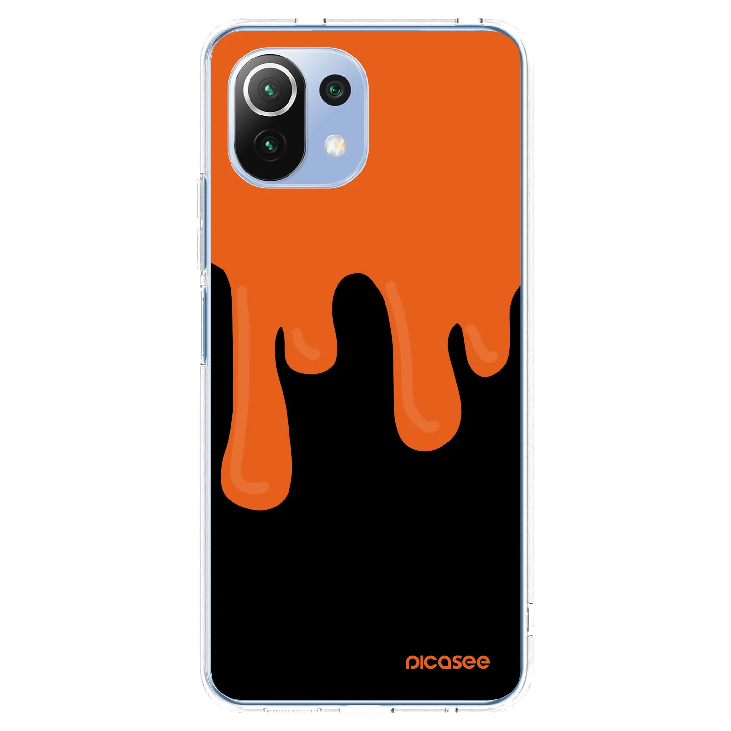 Picasee Xiaomi Mi 11 Lite Hülle - Transparentes Silikon - Orange spooky
