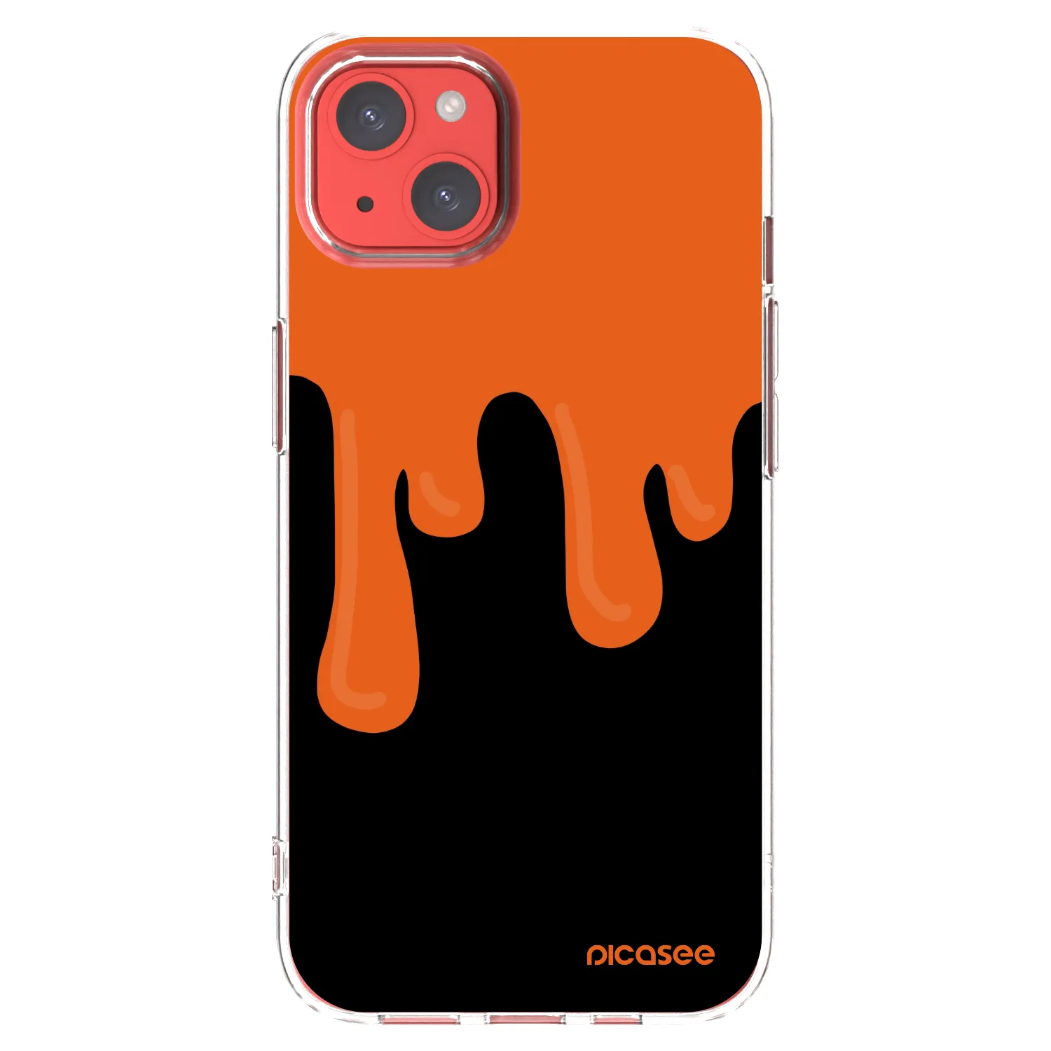 Picasee Apple iPhone 13 Hülle - Transparentes Silikon - Orange spooky