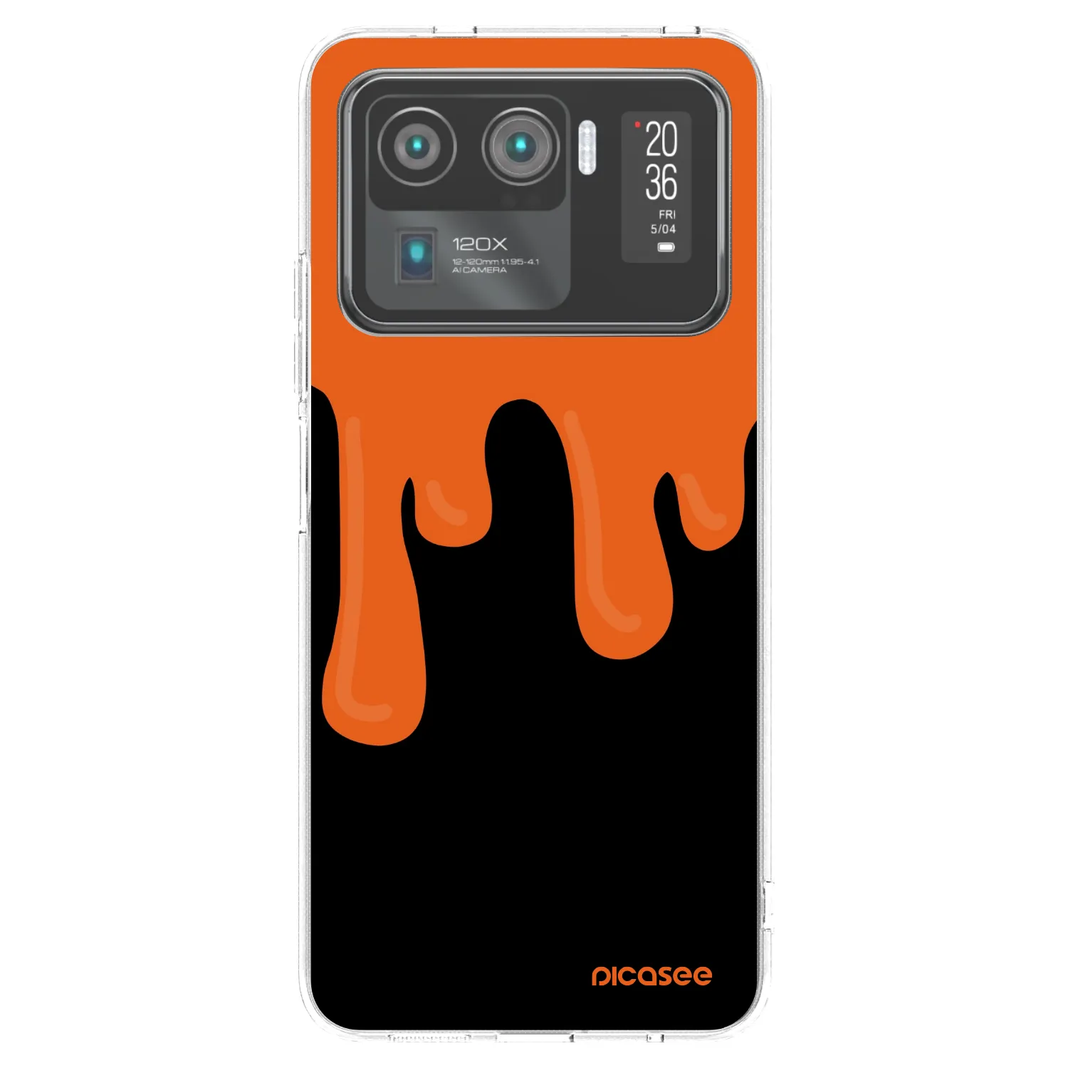 Picasee Xiaomi Mi 11 Ultra Hülle - Transparentes Silikon - Orange spooky