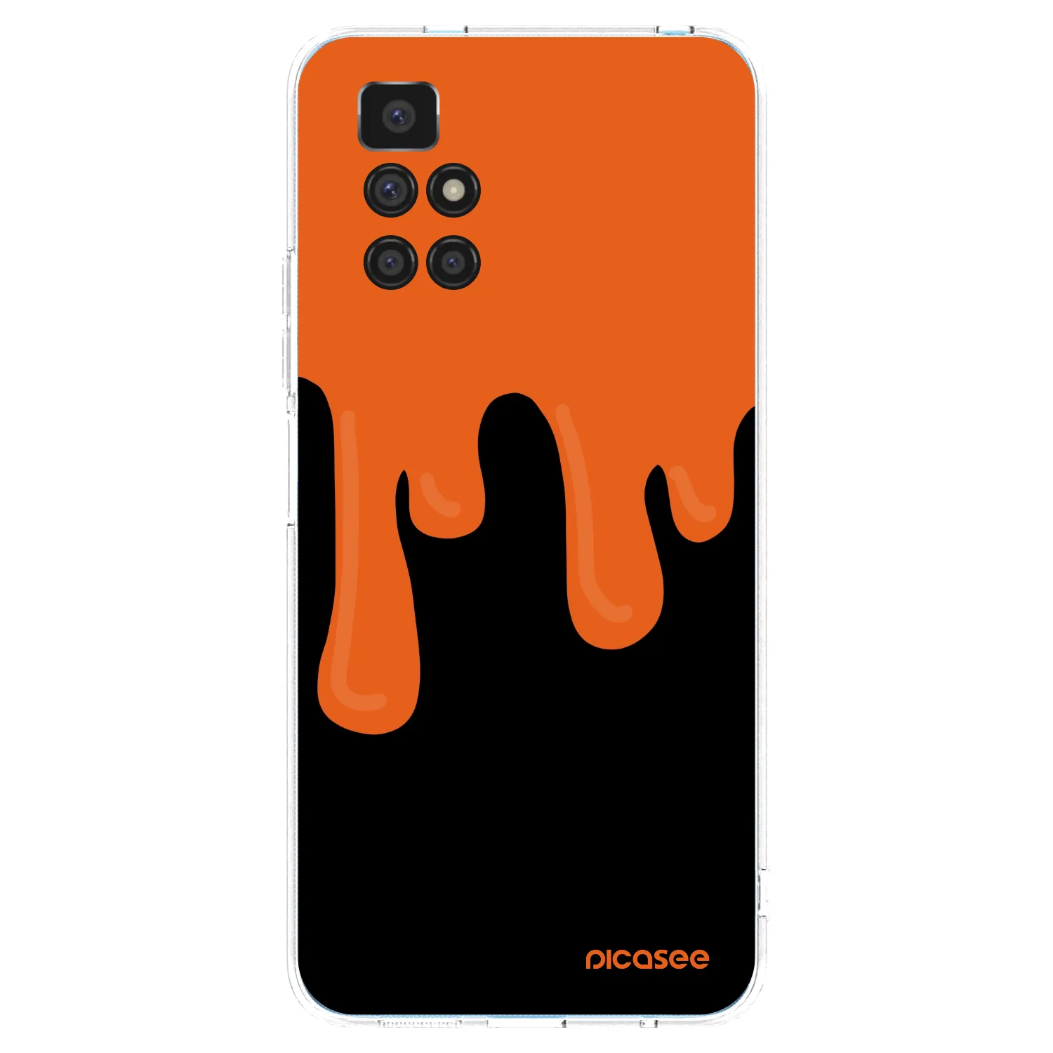 Picasee Xiaomi Redmi 10 Hülle - Transparentes Silikon - Orange spooky