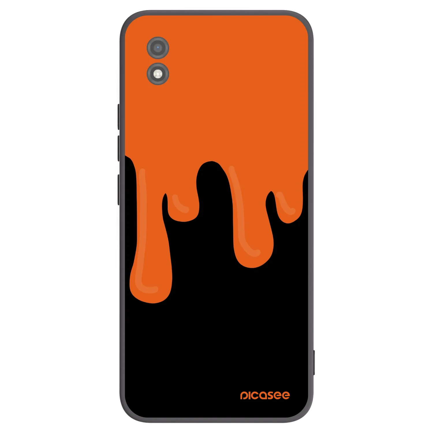 Picasee Realme C11 (2021) Hülle - Schwarzes Silikon - Orange spooky