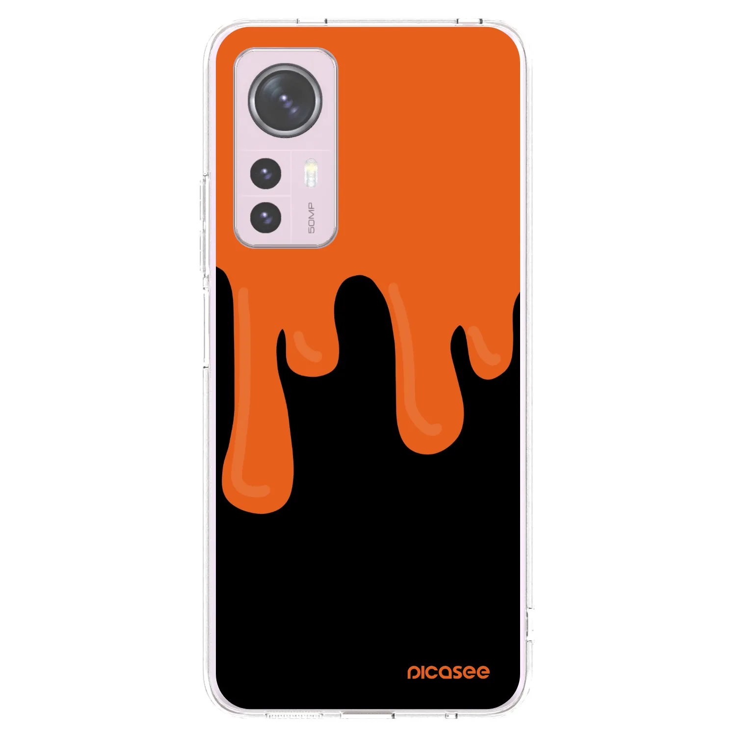 Picasee Xiaomi 12 Hülle - Transparentes Silikon - Orange spooky