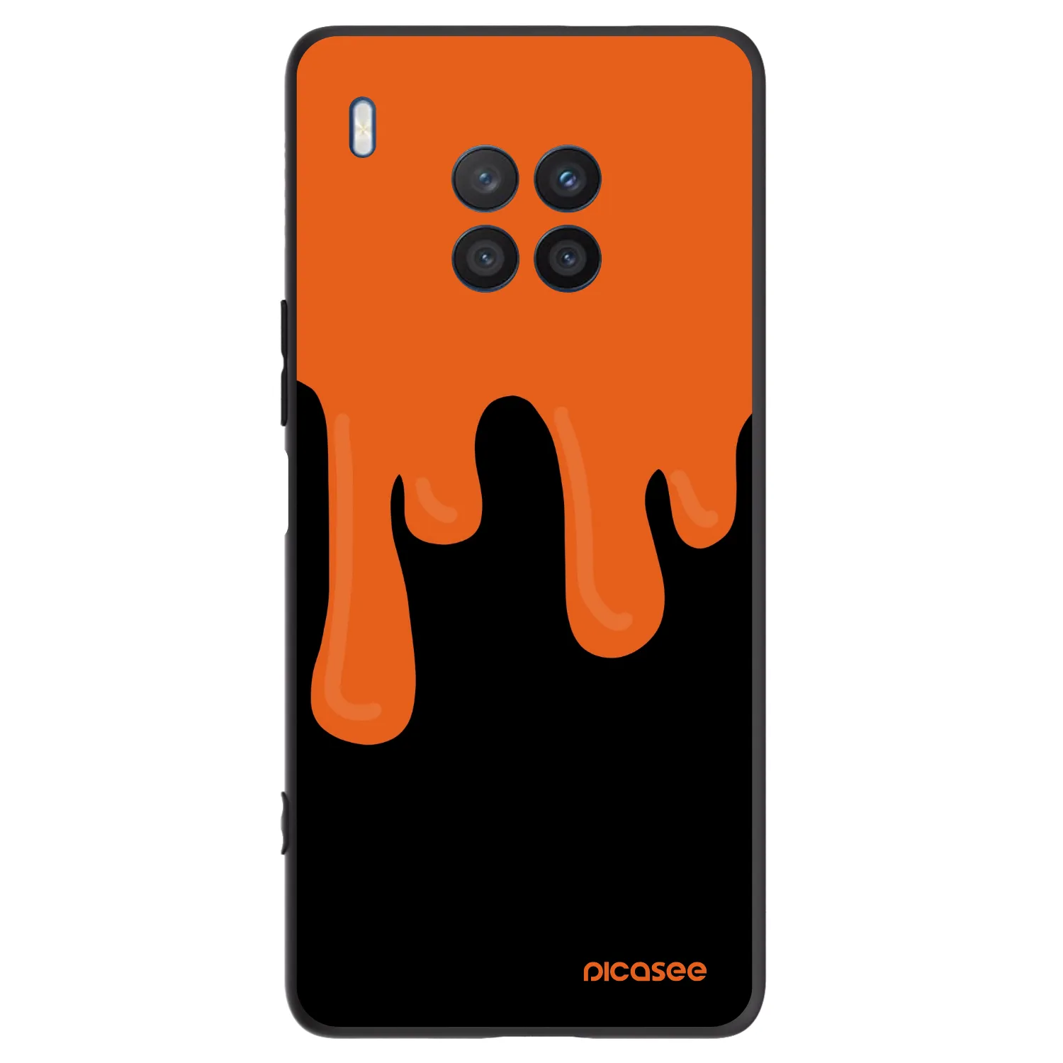 Picasee Honor 50 Lite Hülle - Schwarzes Silikon - Orange spooky