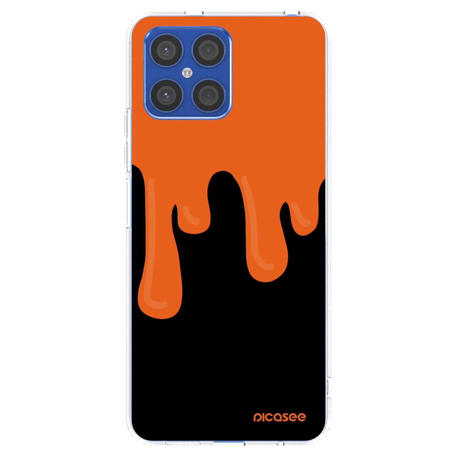 Picasee Honor X8 4G Hülle - Transparentes Silikon - Orange spooky