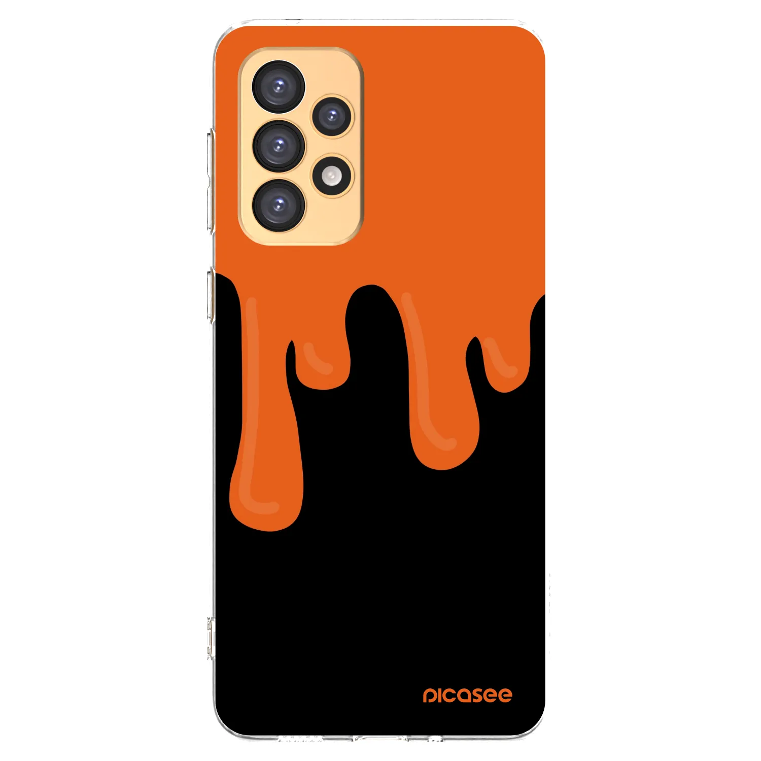 Picasee Samsung Galaxy A33 5G A336 Hülle - Transparentes Silikon - Orange spooky
