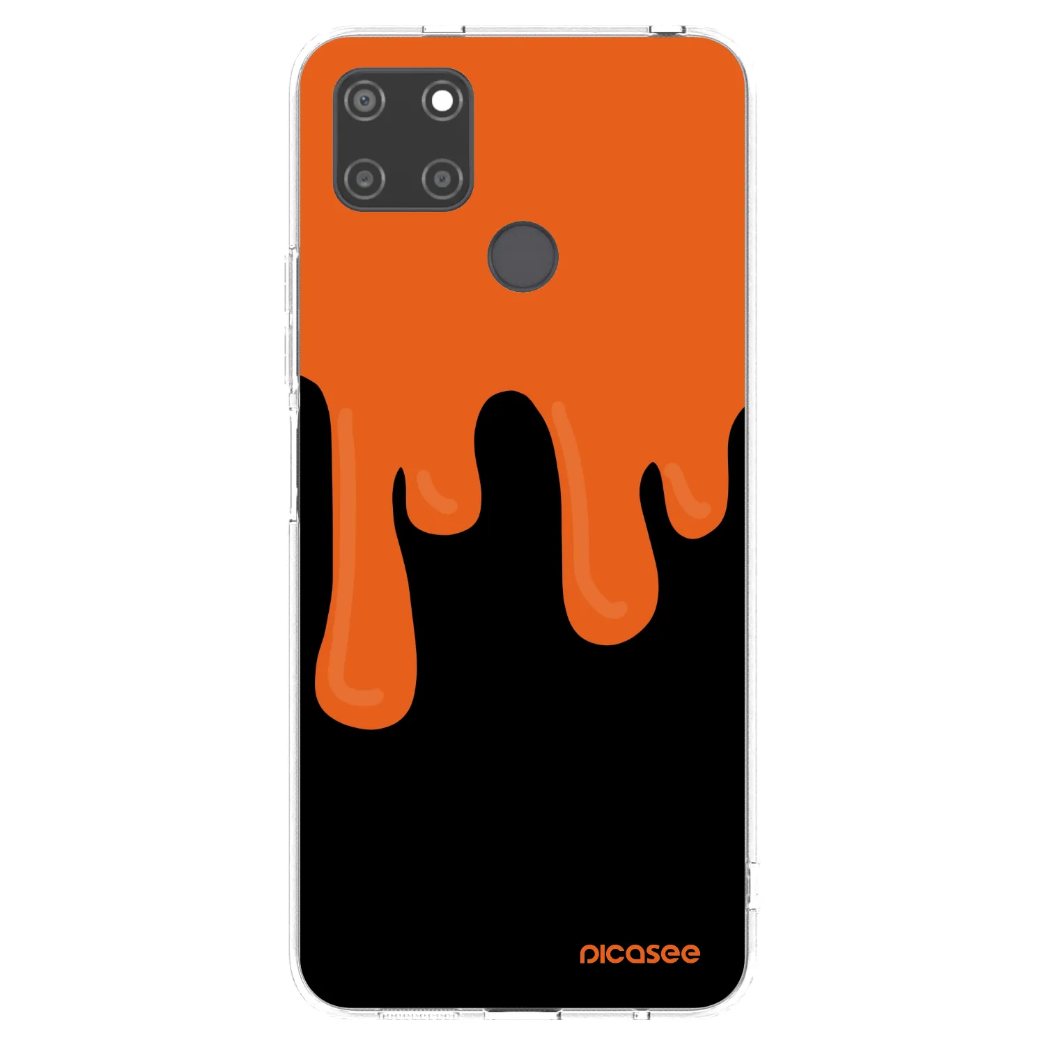 Picasee Realme C21Y Hülle - Transparentes Silikon - Orange spooky