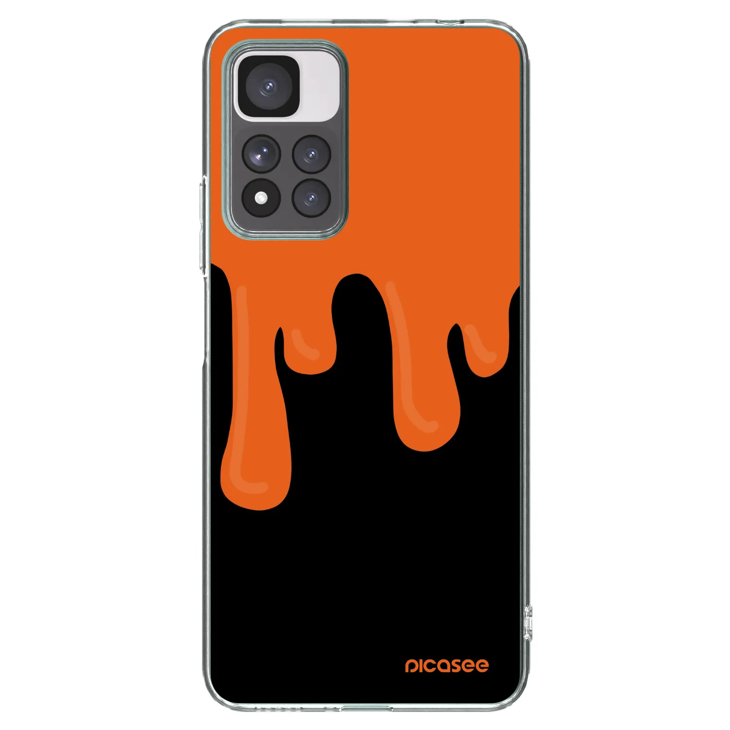Picasee Xiaomi Redmi Note 11 Pro+ 5G Hülle - Transparentes Silikon - Orange spooky