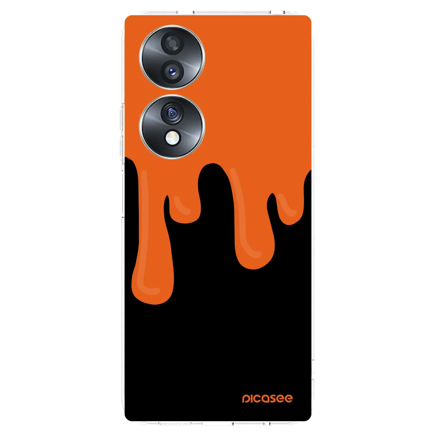Picasee Honor 70 Hülle - Transparentes Silikon - Orange spooky