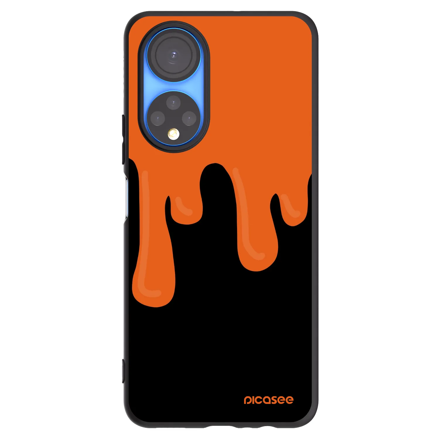 Picasee Honor X7 Hülle - Schwarzes Silikon - Orange spooky
