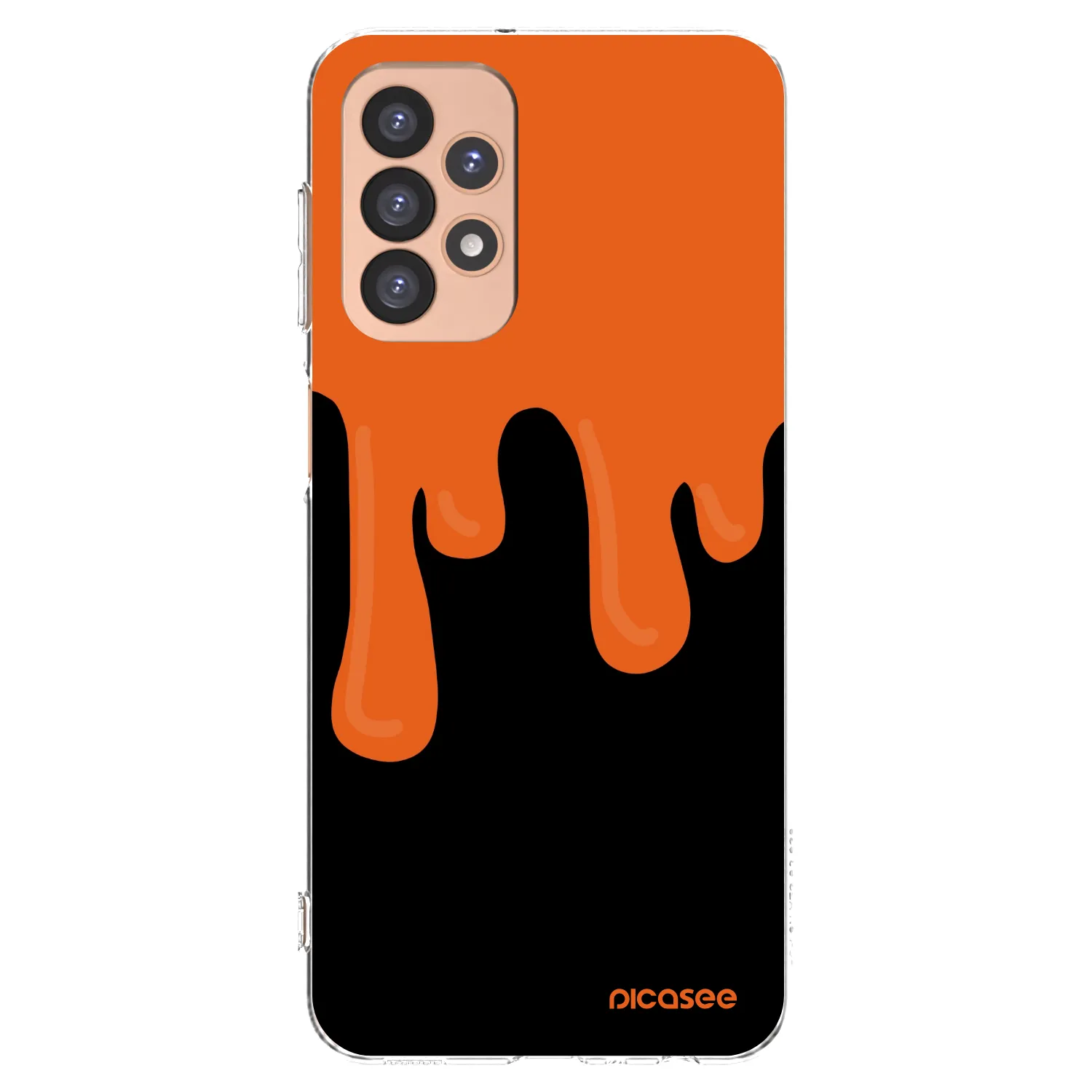 Picasee Samsung Galaxy A23 A236B 5G Hülle - Transparentes Silikon - Orange spooky