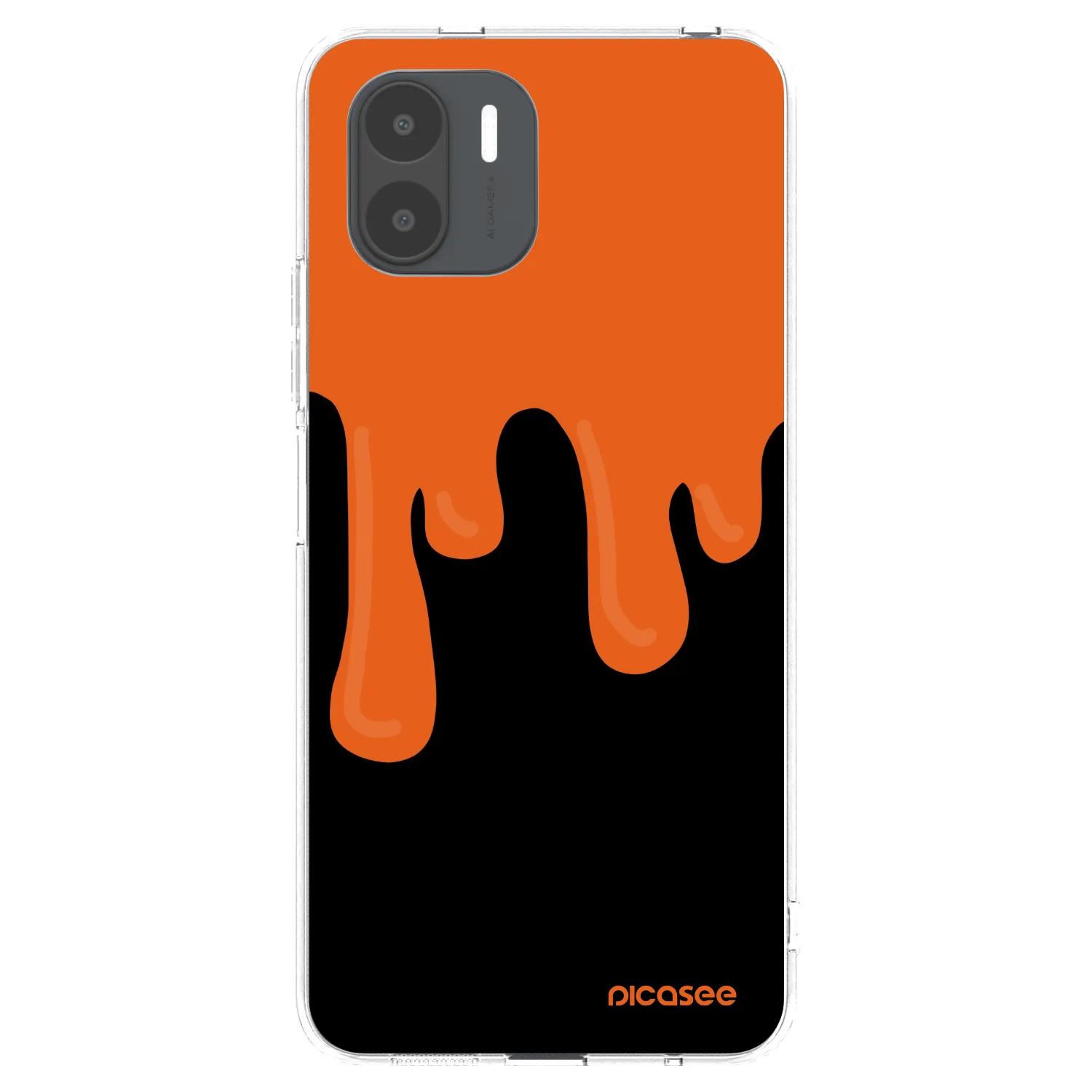 Picasee Xiaomi Redmi A1 Hülle - Transparentes Silikon - Orange spooky