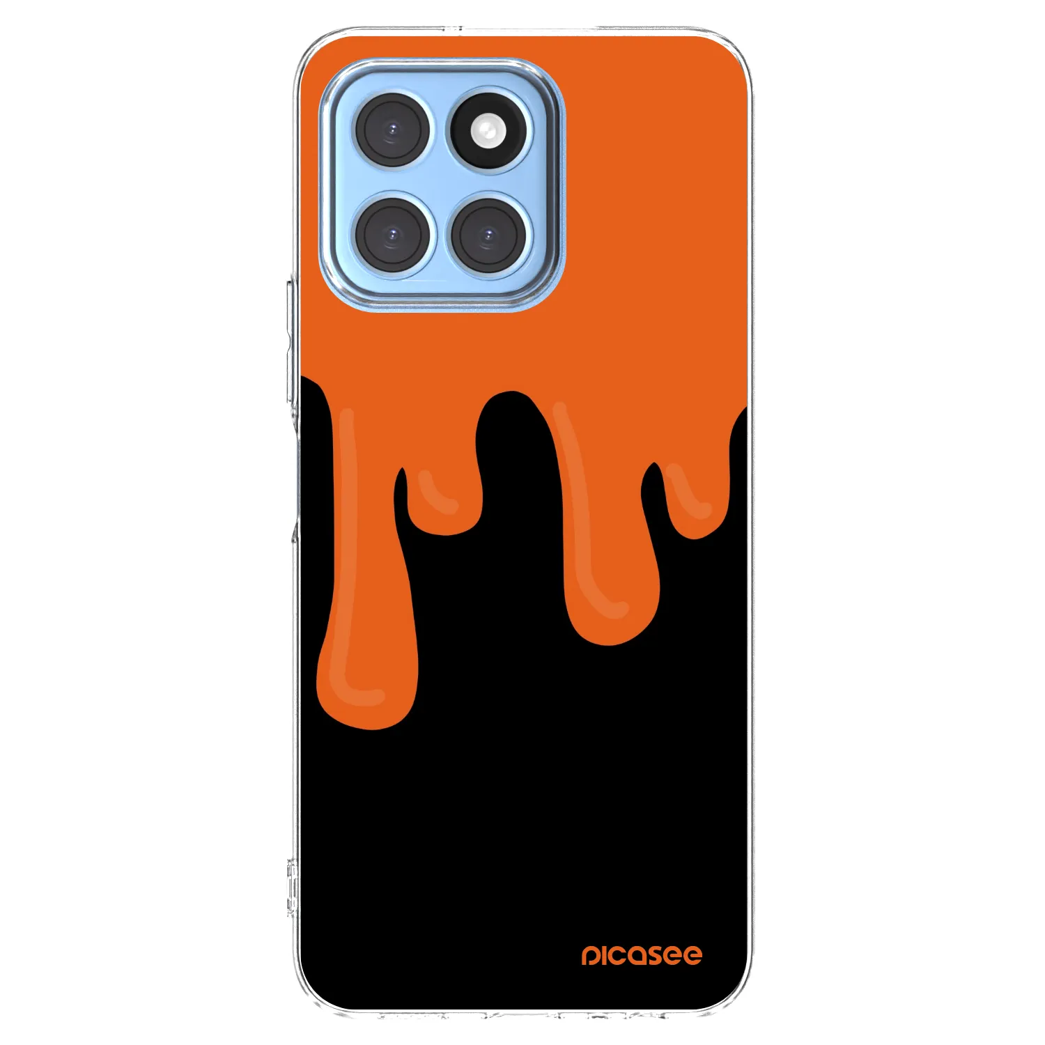Picasee Honor X6 Hülle - Transparentes Silikon - Orange spooky