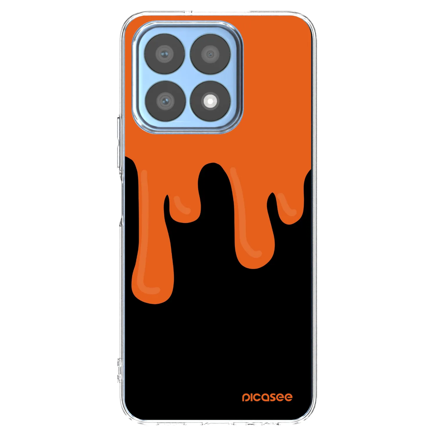 Picasee Honor X8a Hülle - Transparentes Silikon - Orange spooky