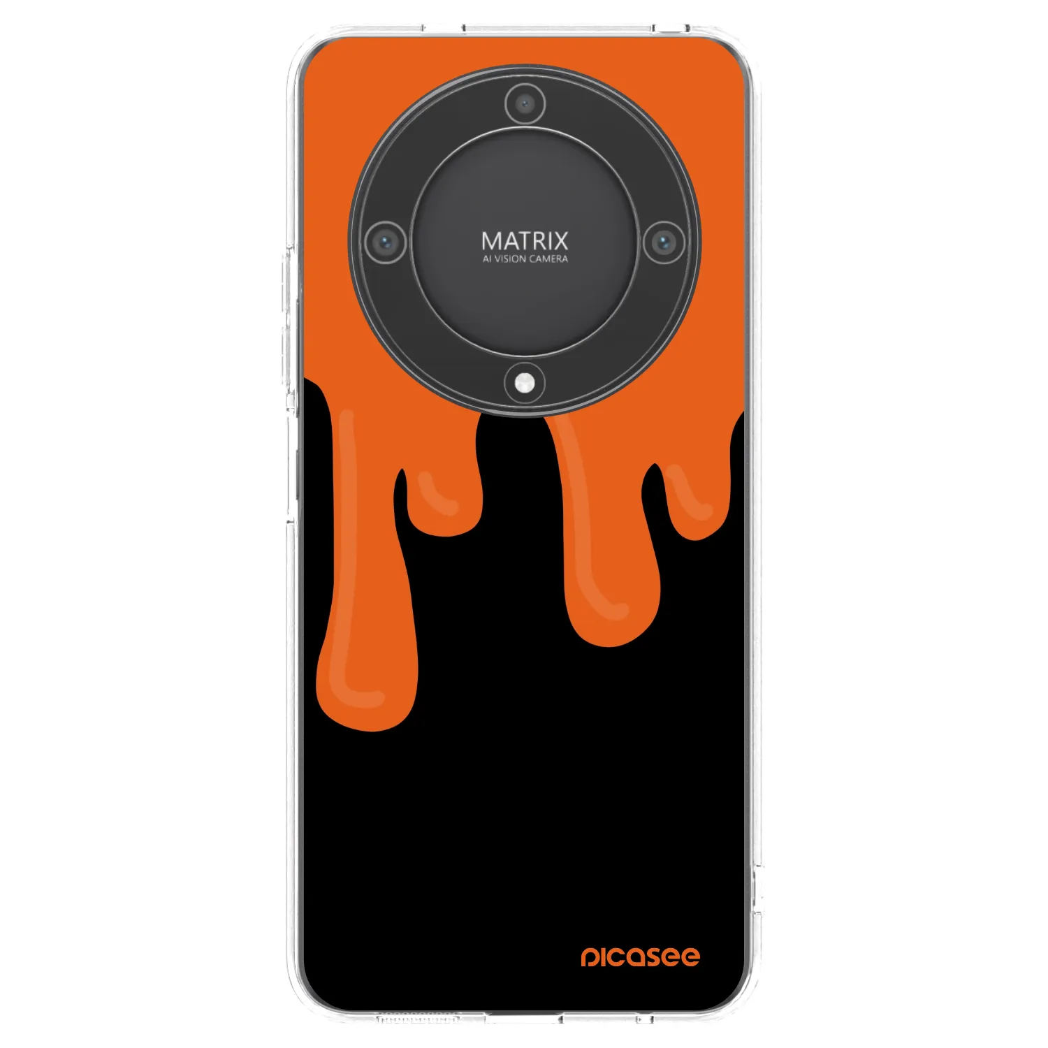 Picasee Honor Magic5 Lite 5G Hülle - Transparentes Silikon - Orange spooky